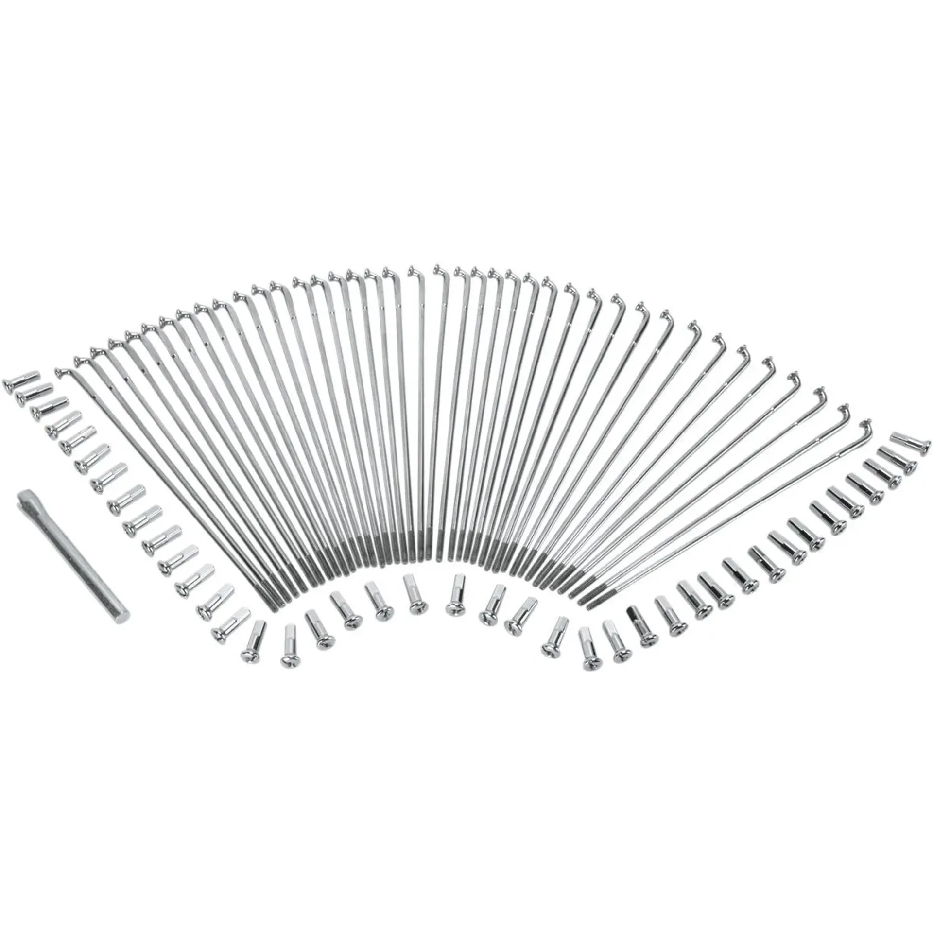 Spoke Set Front 9.5″ Stainless Steel For 21″ Wide-Glide Hub And Drop-Center Rim