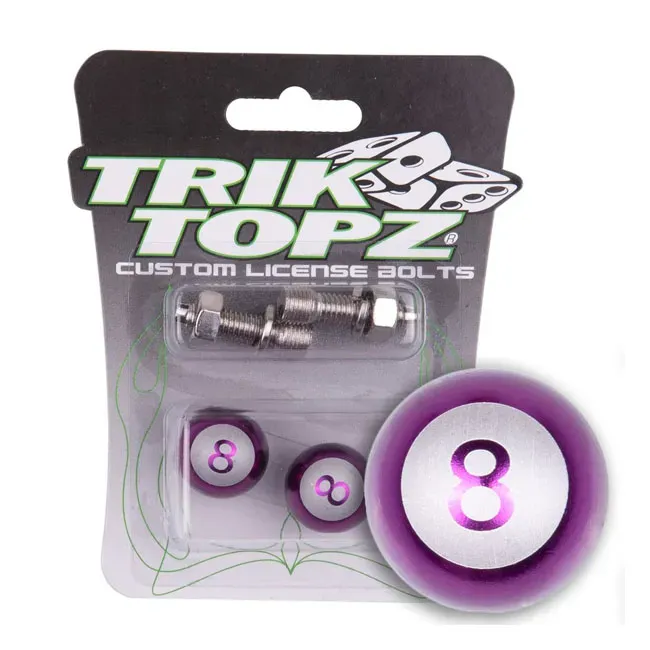 Trik Topz, Eight Ball license plate mounts. Purple - Afbeelding 2