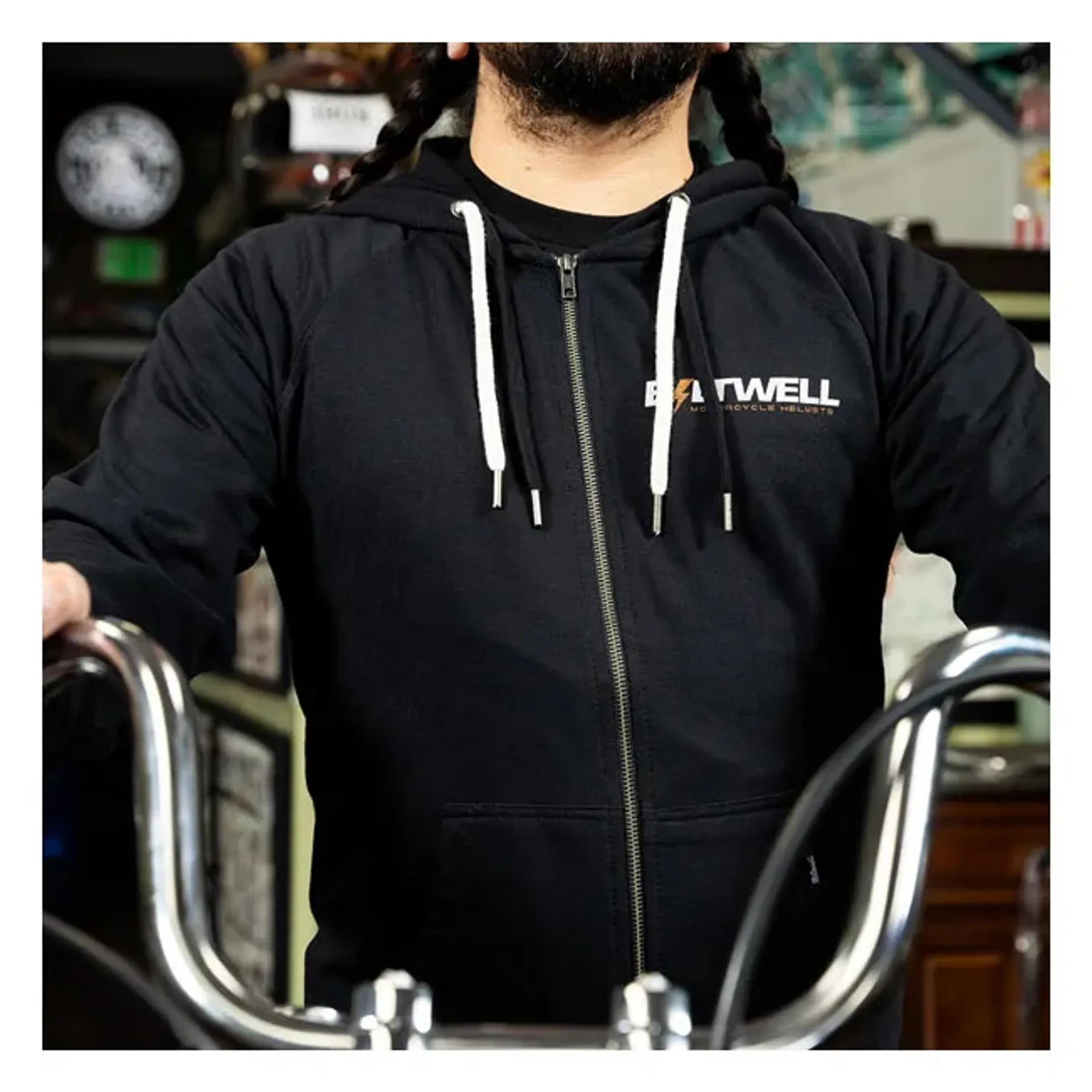 Biltwell Bolts zip hoodie black