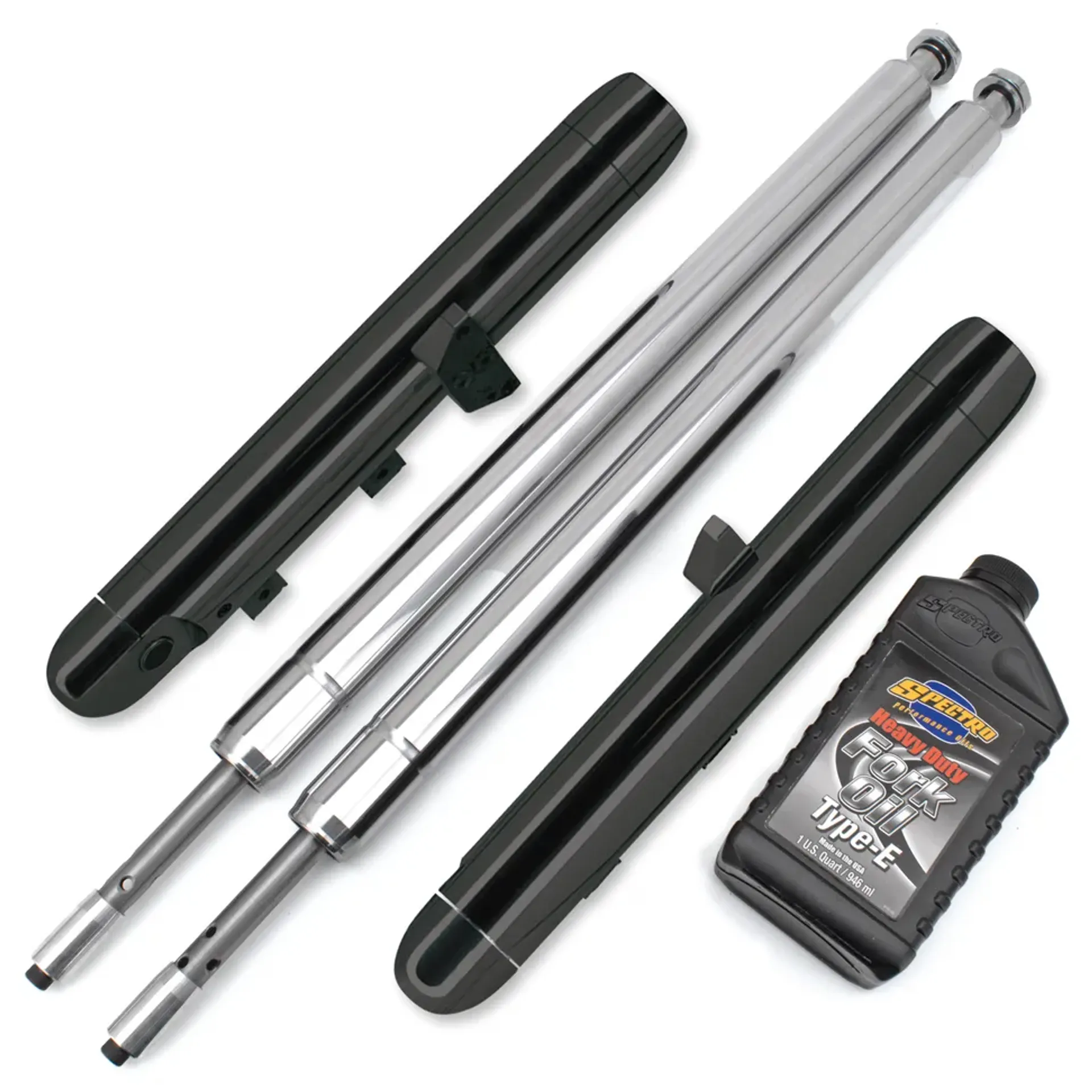 Naked Blk Bubba fork legs 3″ over stk FL