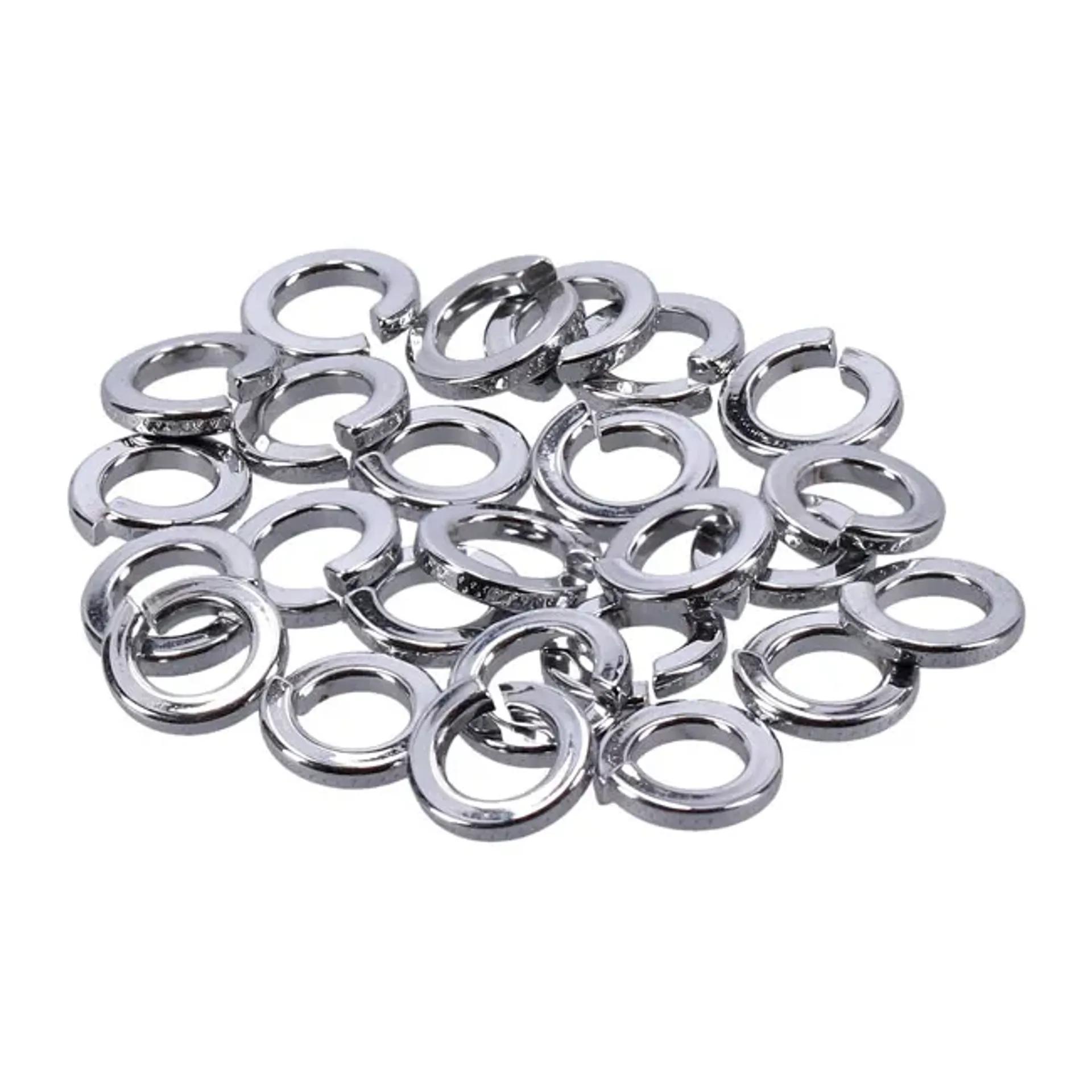 Chrome lockwasher, 1/4 inch - 25 pack