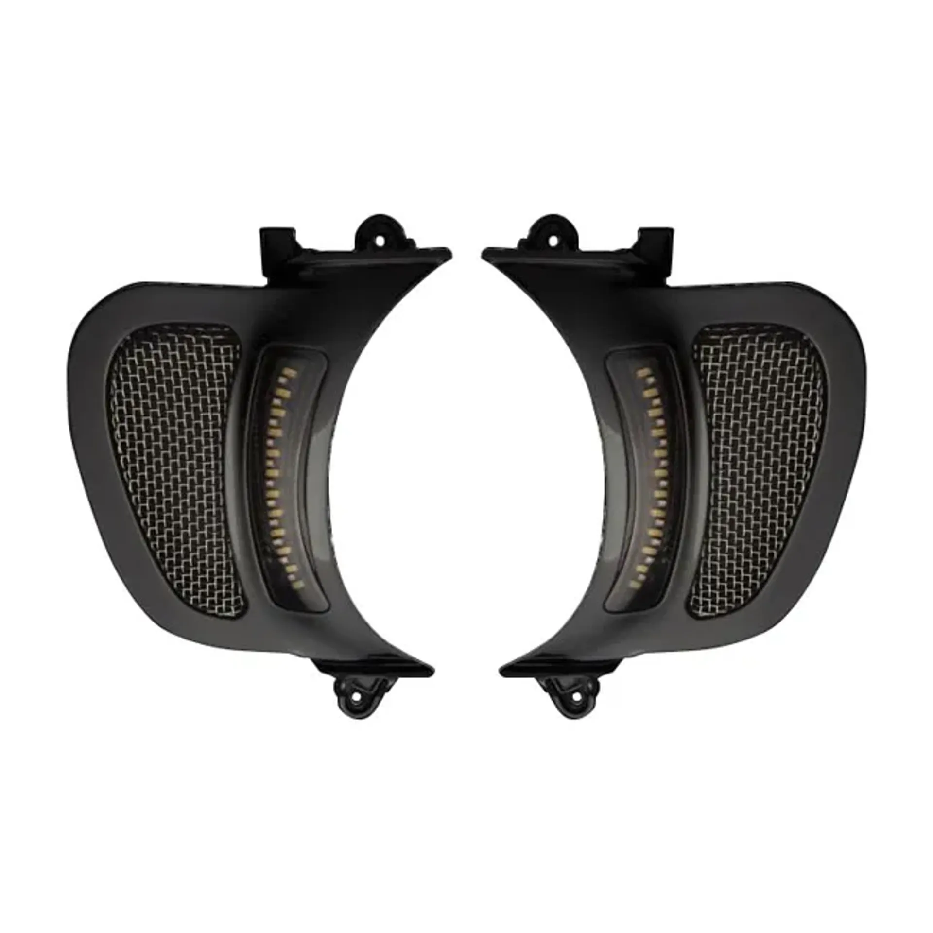 Custom Dynamics, Road Glide LED vent inserts. Black