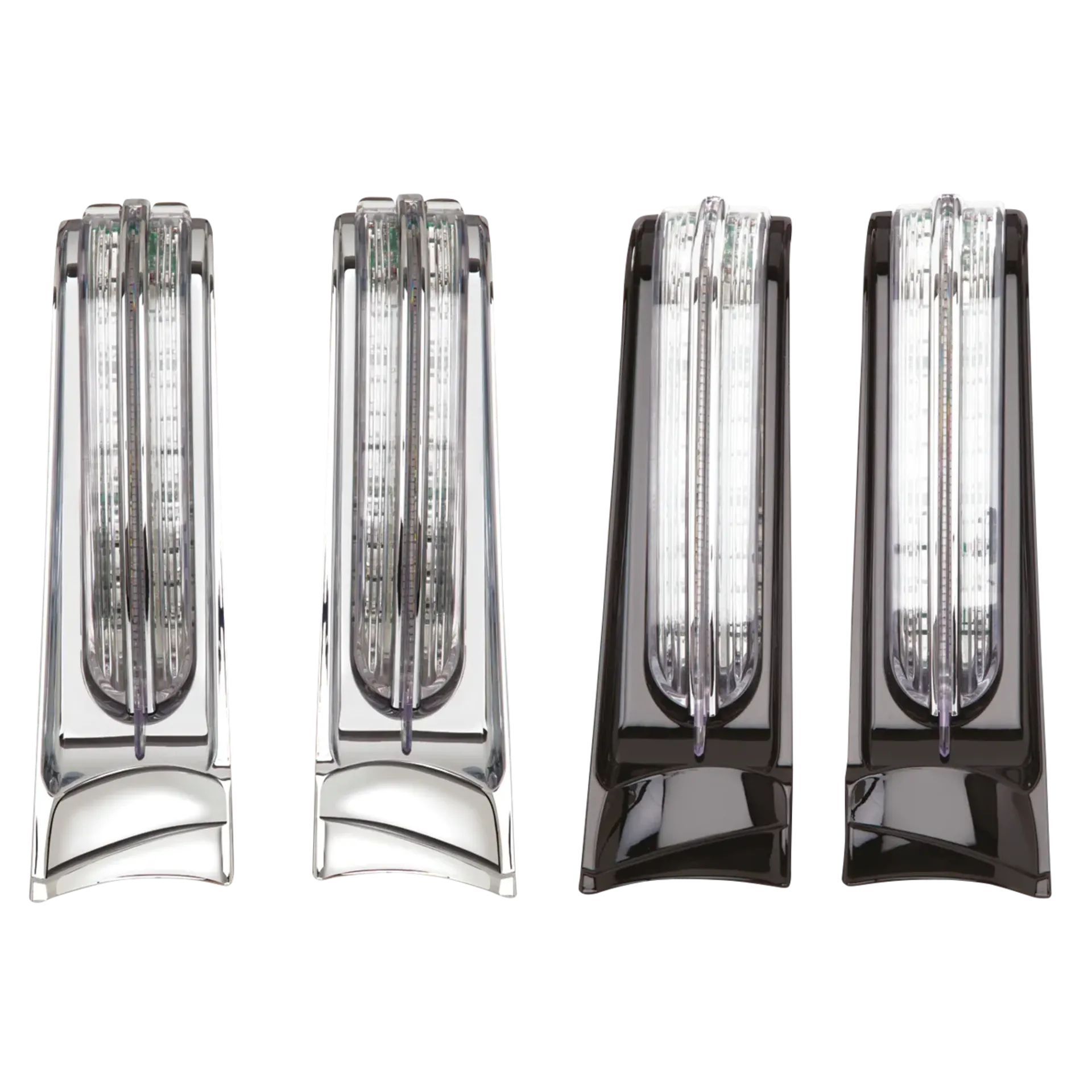 Chrome Filler Panel/Red Lens FLHT14-Up