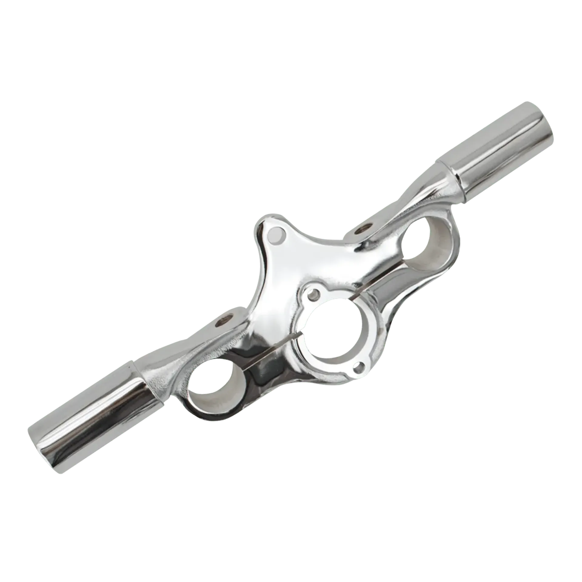 triple clamp, offset, with ears for rise