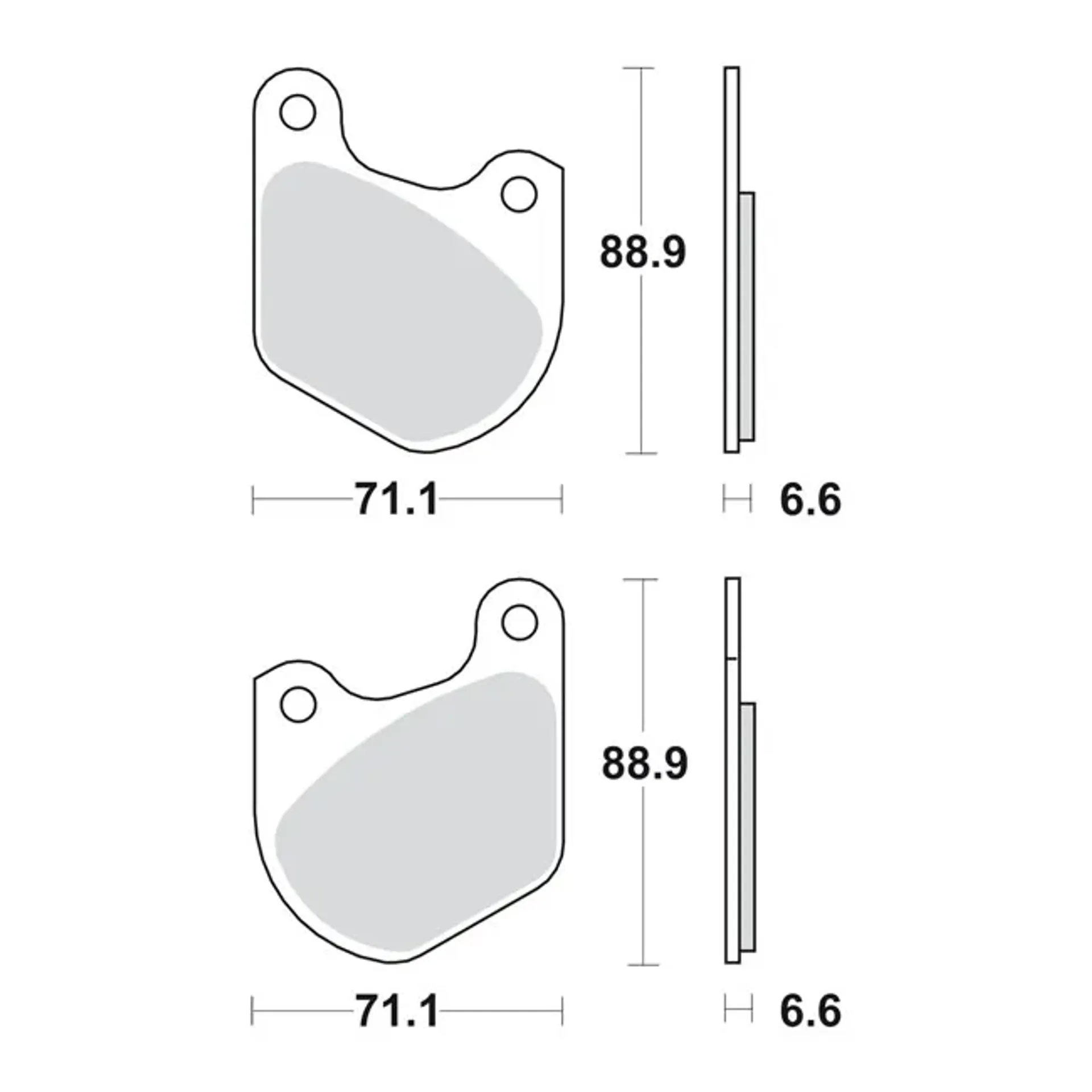 SBS, brake pads. Street Carbon Tech (organic)