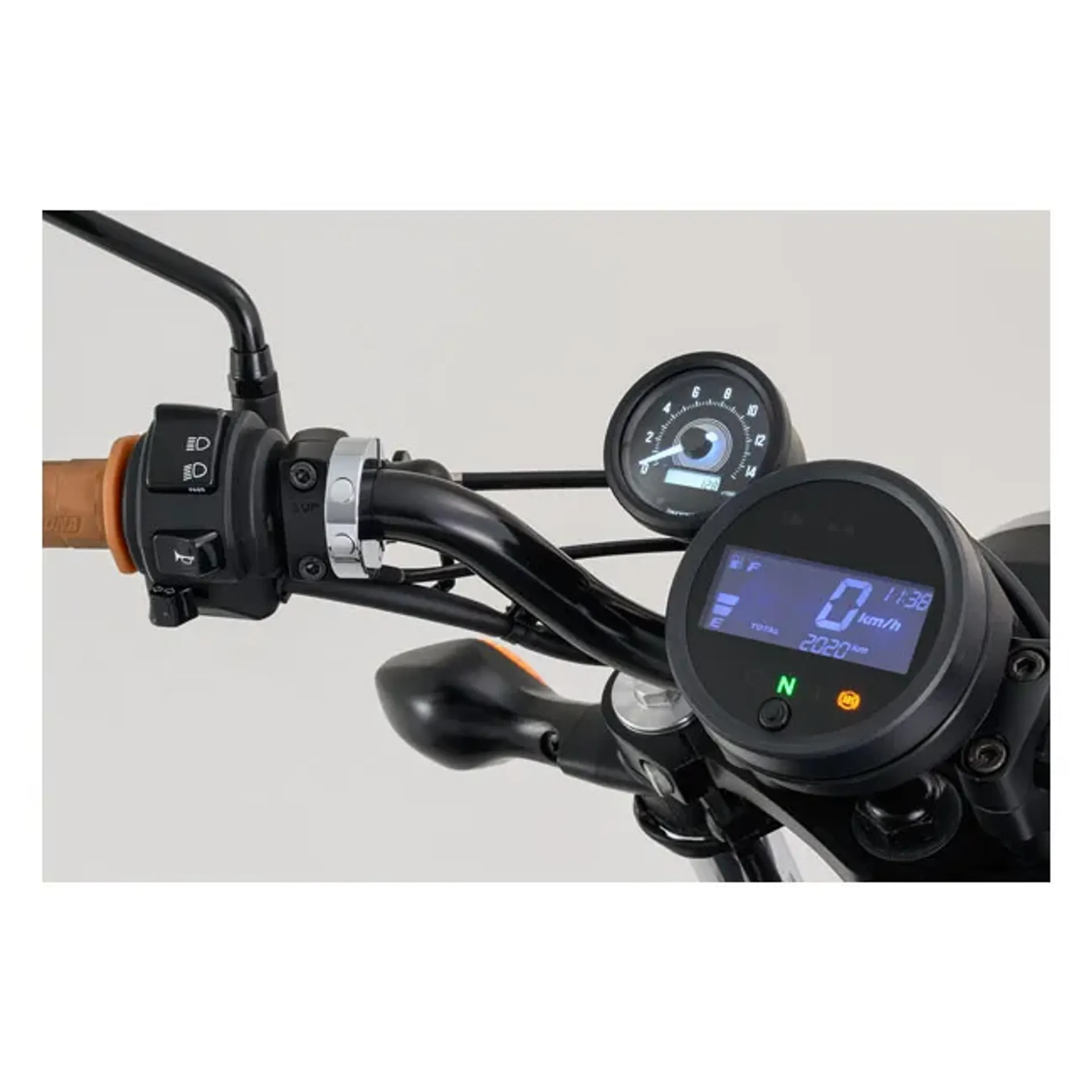 Daytona, dual button speedo handlebar switch. Chrome