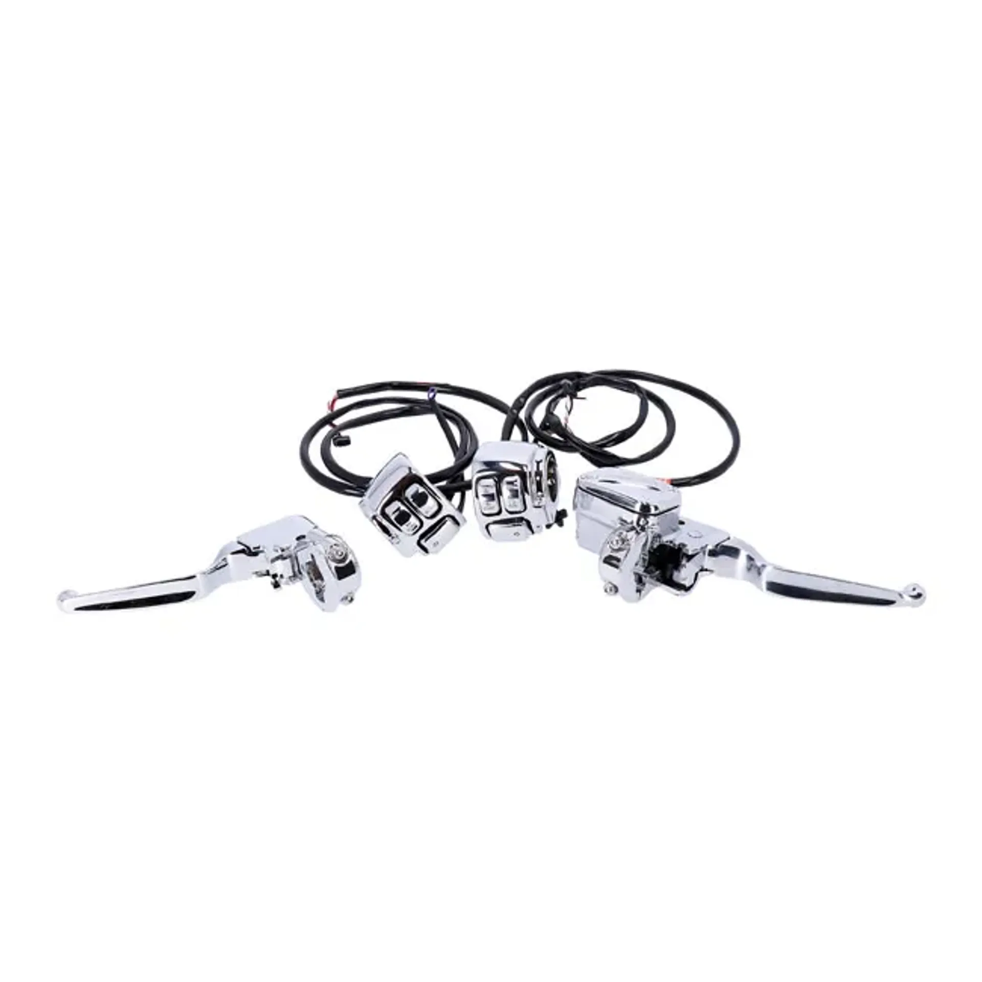 Handlebar control, switch & wiring kit. CAN-bus. Chrome
