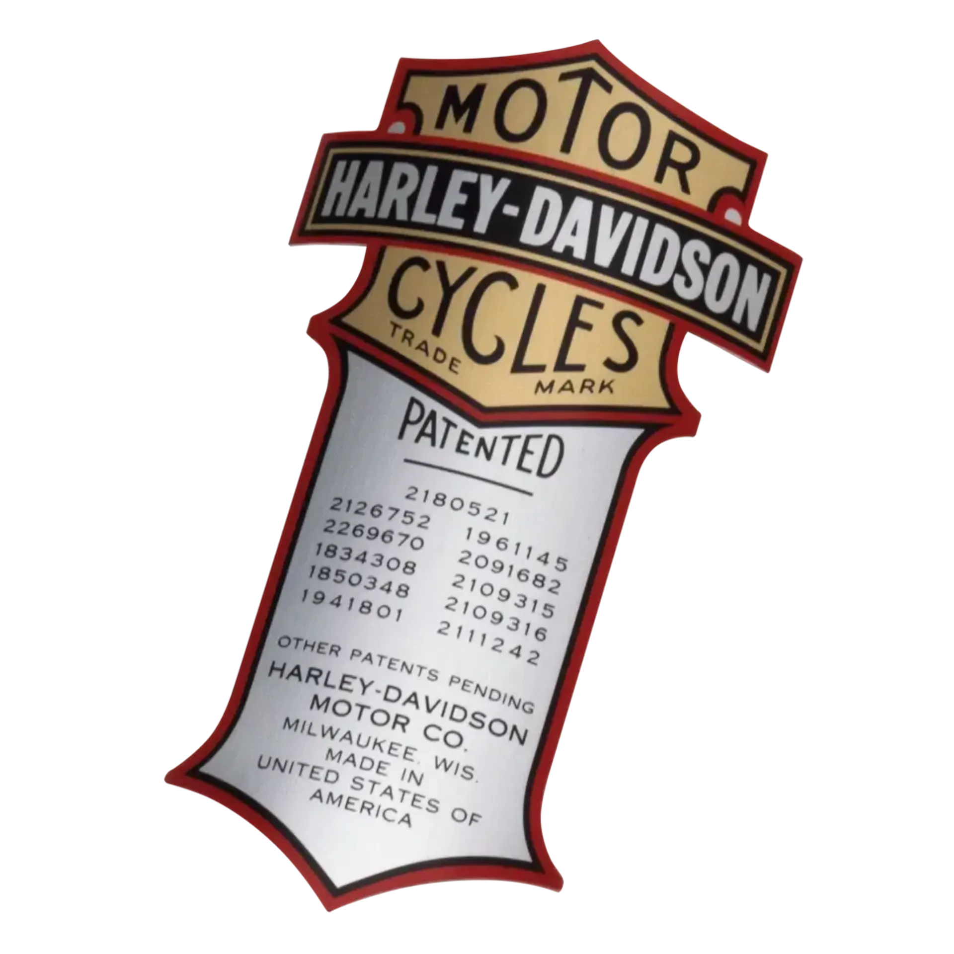 NOS Patent decal FXSTS