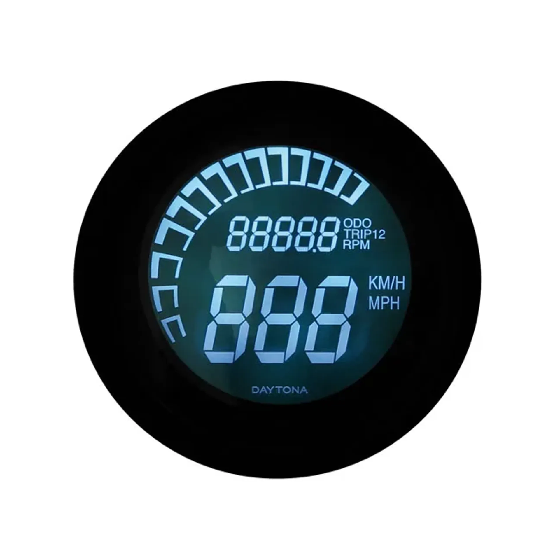 Daytona, Velona digital 60mm speedo/tacho (ECE), black