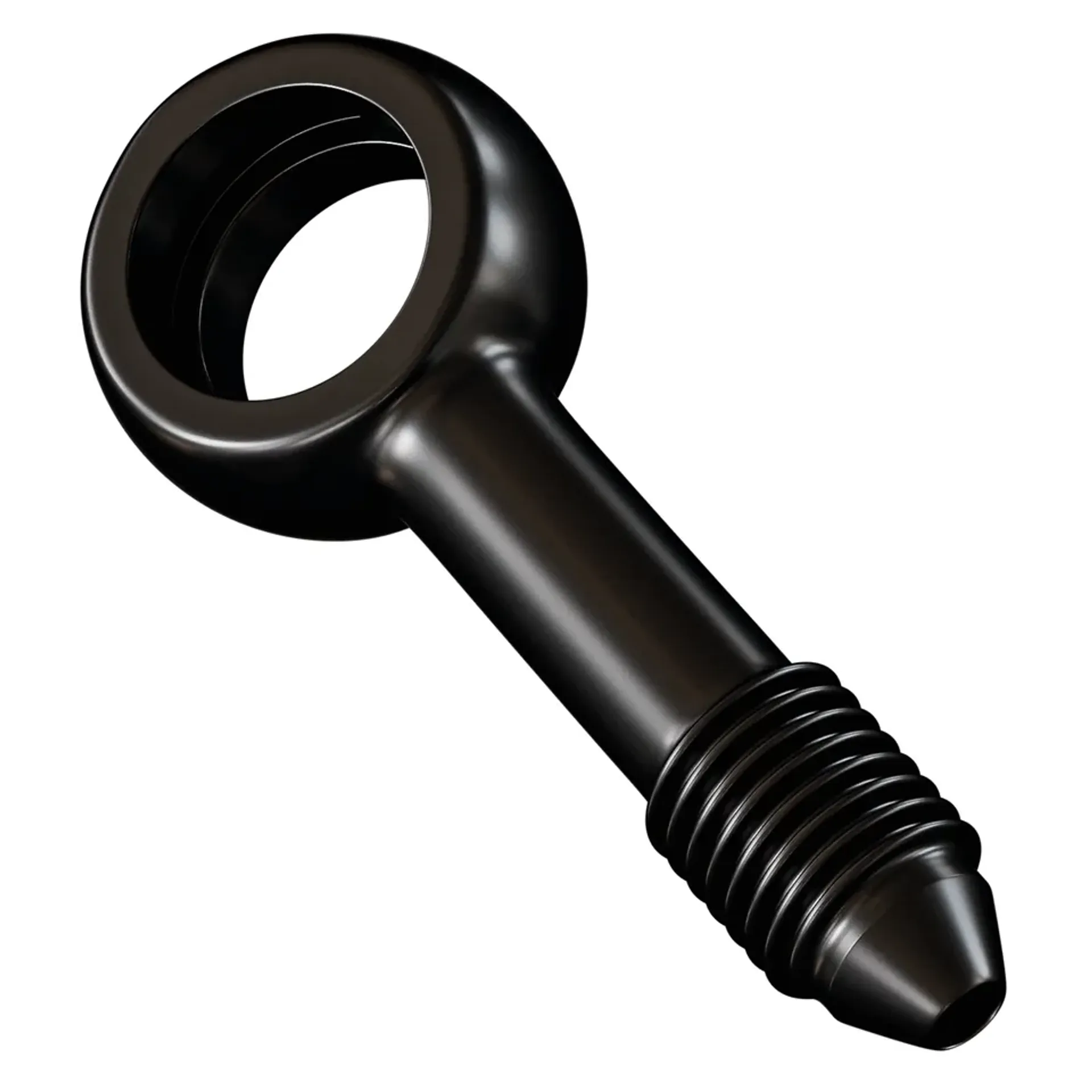 Black SS AN-3 banjo fitting 7/16″ straig