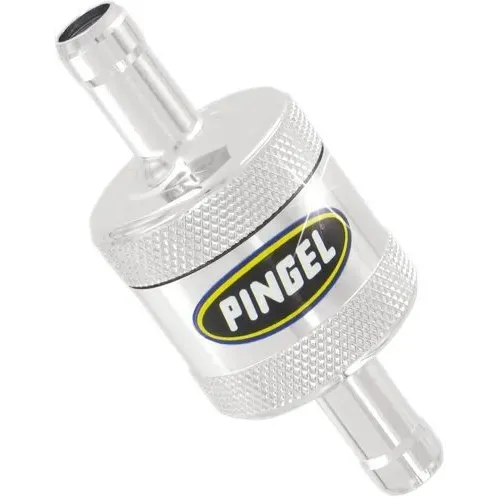 Inline Ss Fuel Filter Chrome 3/8 In 3/8 Out