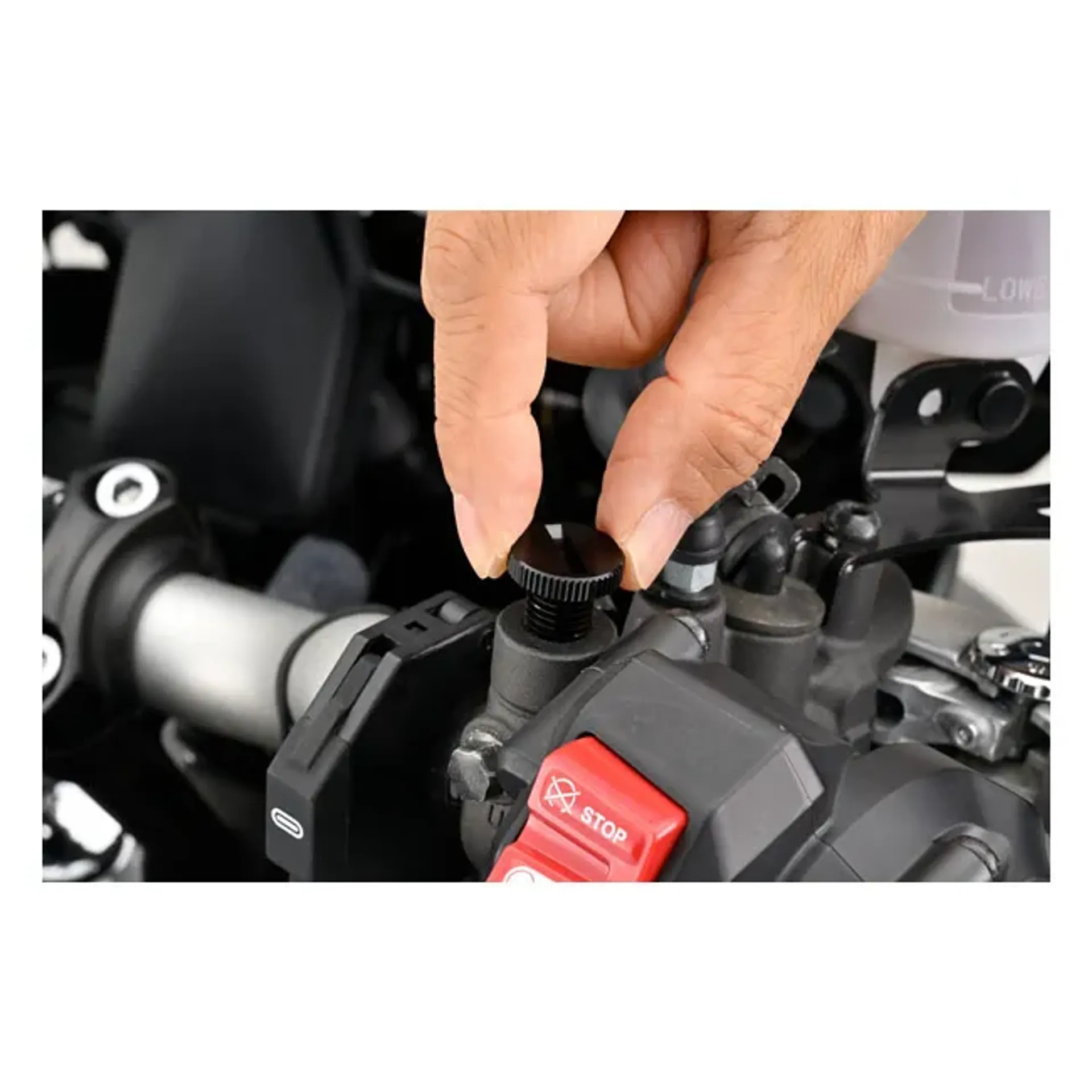 Daytona, mirror hole plug. Black. LHT