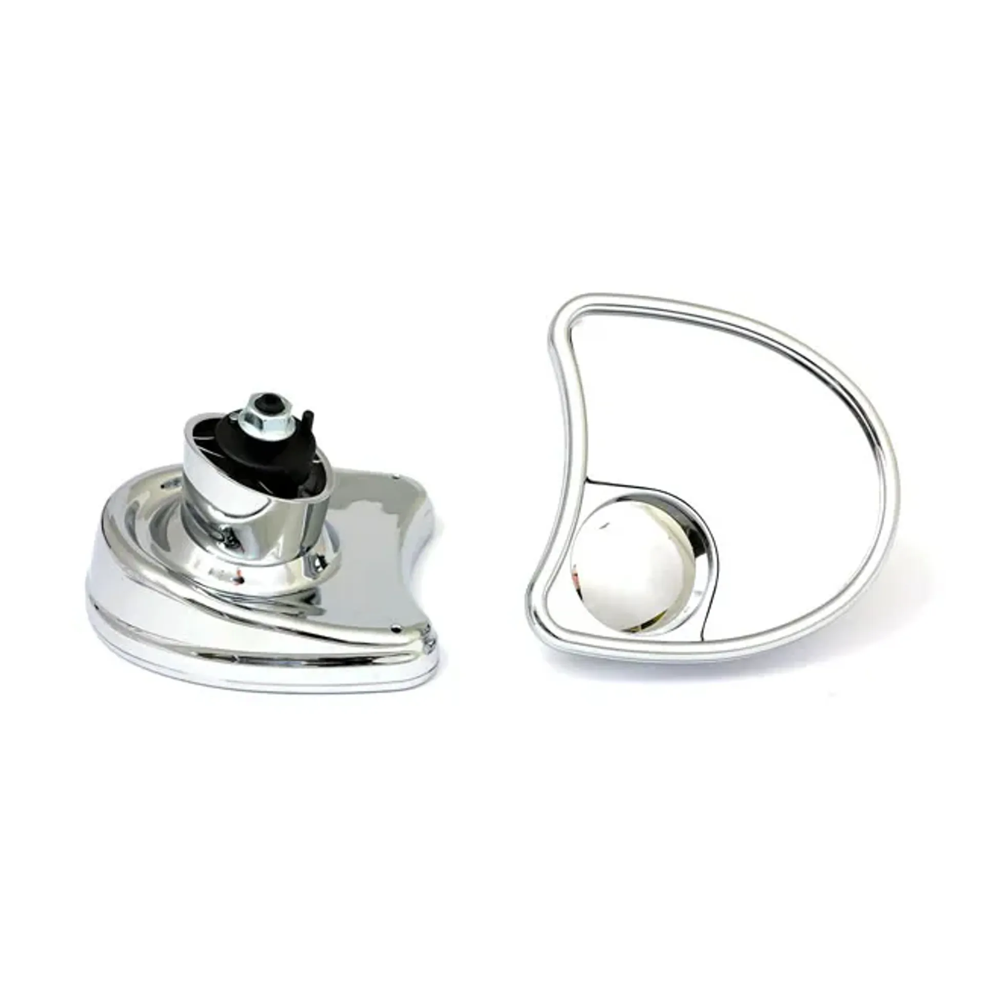 Touring fairing mount mirror kit. Dual vision, chrome