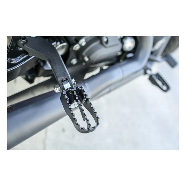 Burly, Mini MX style foot pegs. Black - Afbeelding 3