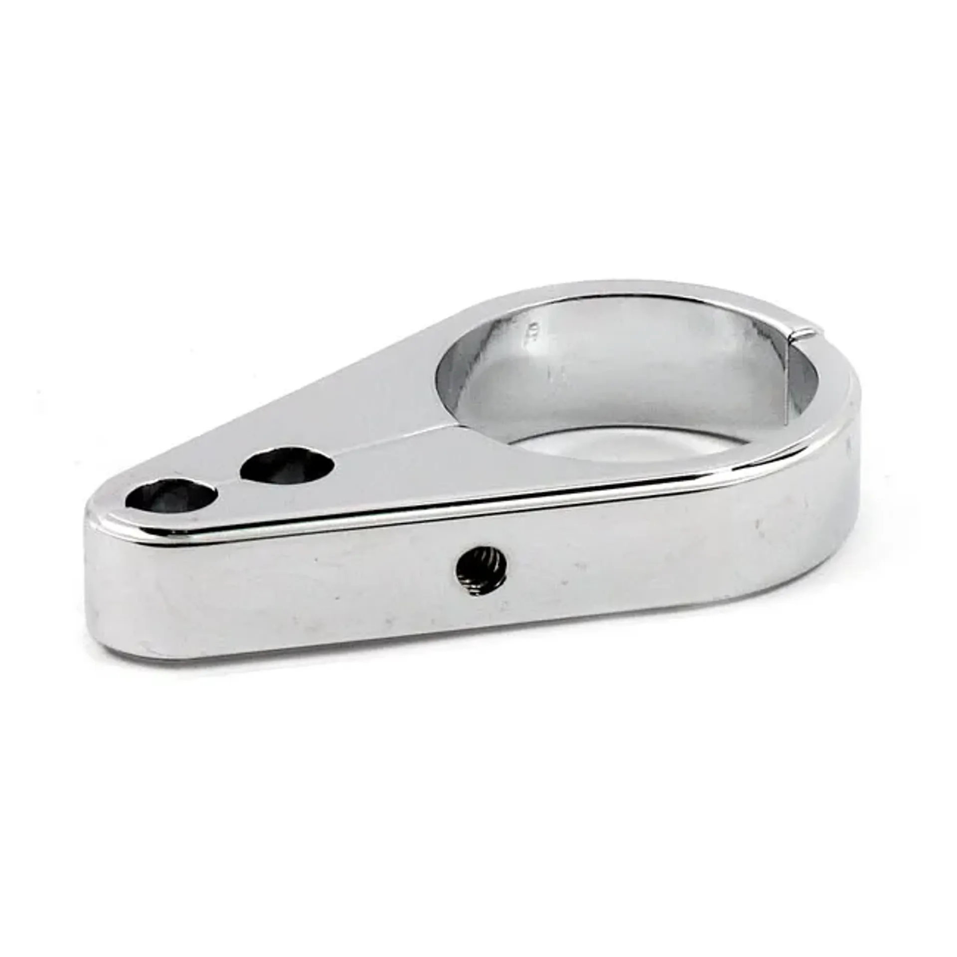 2-piece frame cable clamp. Throttle/Idle. Chrome