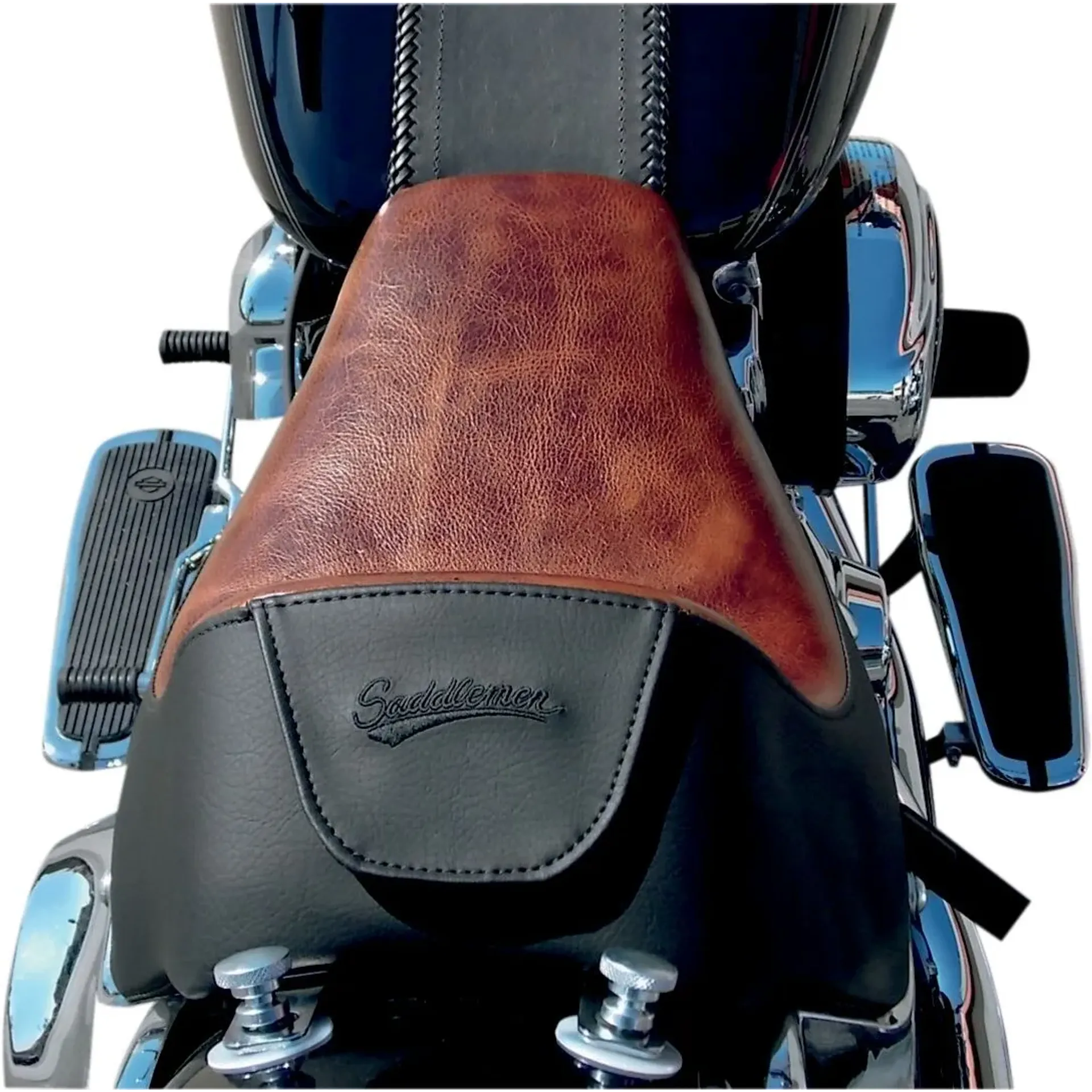 Lariat Solo Seat Distressed Brown Leather With Gel Harley Davidson