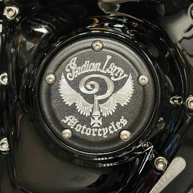 Indian Larry, %27%27Indian Larry%27%27 logo 5-hole point cover. Matte