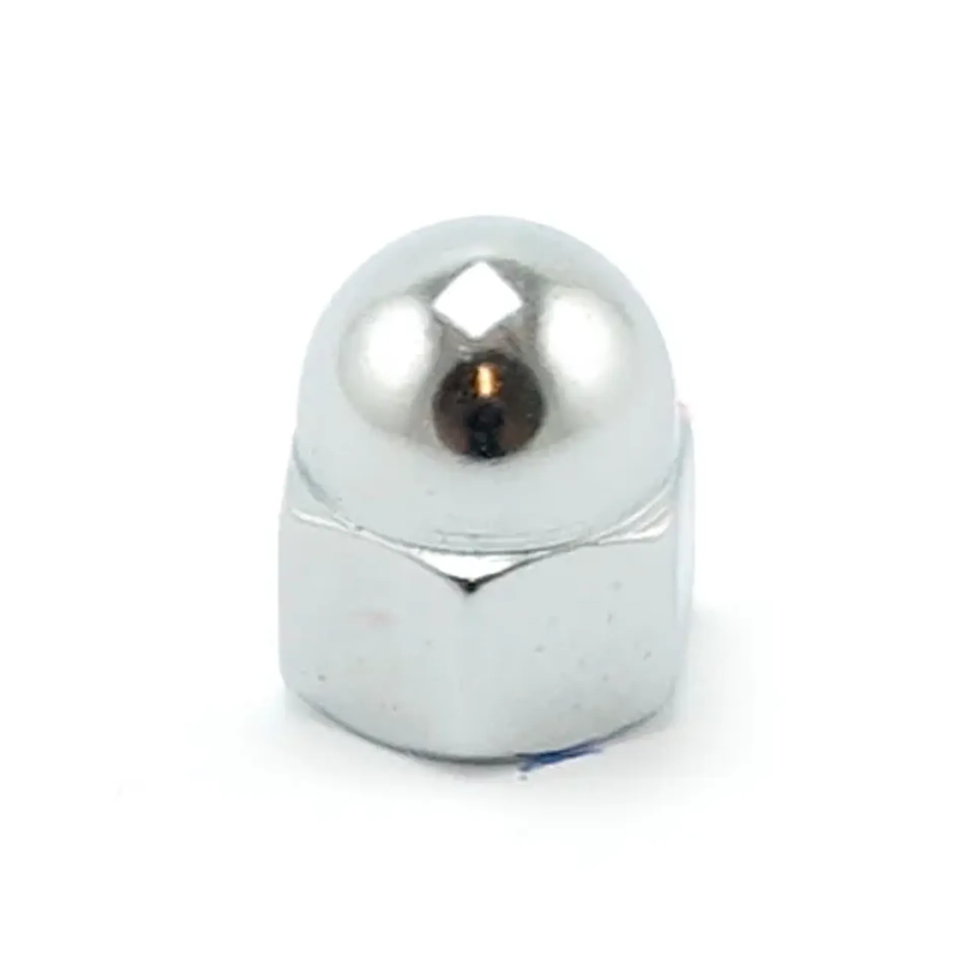 Colony, M10 x 1.25 acorn nuts, chrome. Low Crown