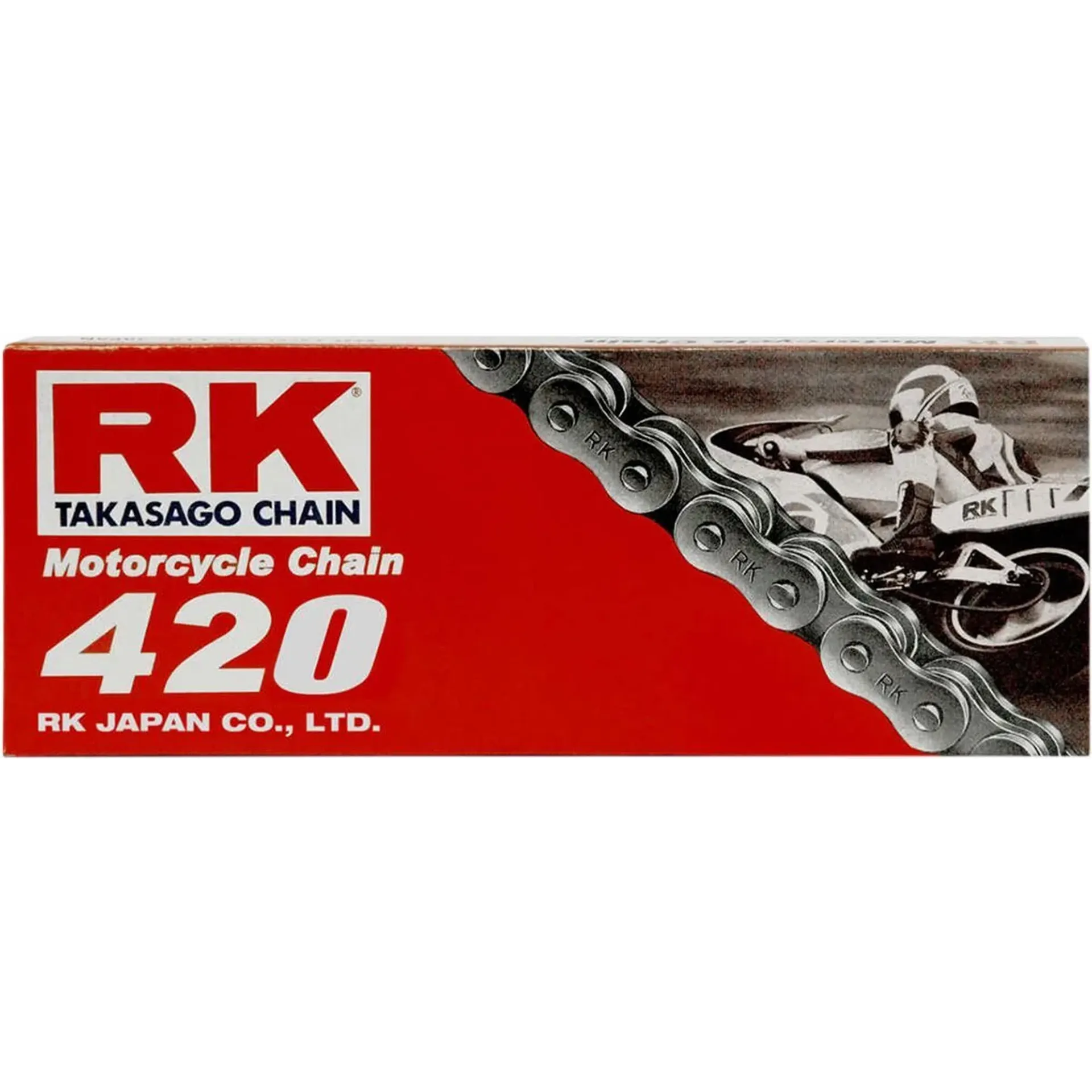 Standart 136 Clip Link 420 Non-Seal Performance Replacement Drive Chain / Natural / Carbon Alloy Ste