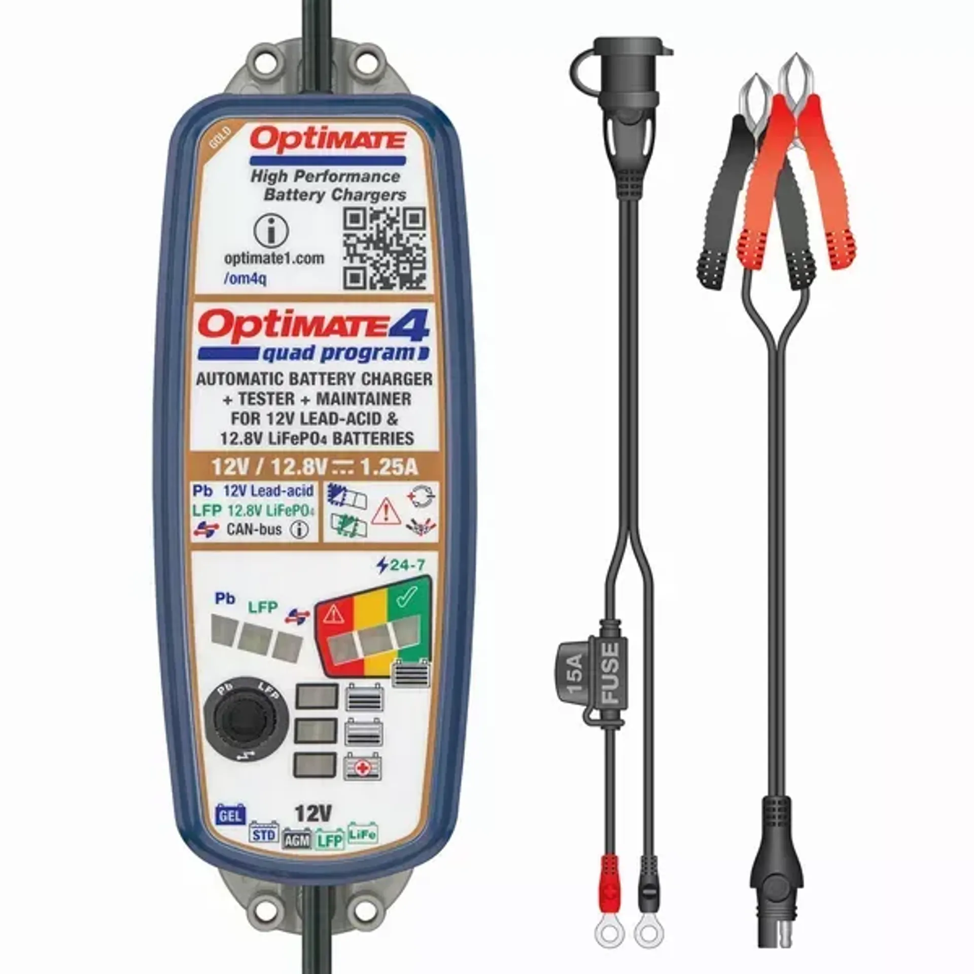 Charger optimate 4 quad