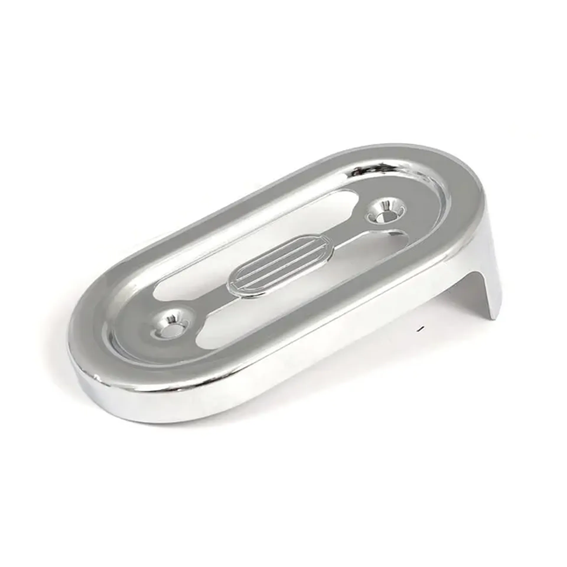 Voltage regulator/rectifier cover. Chrome