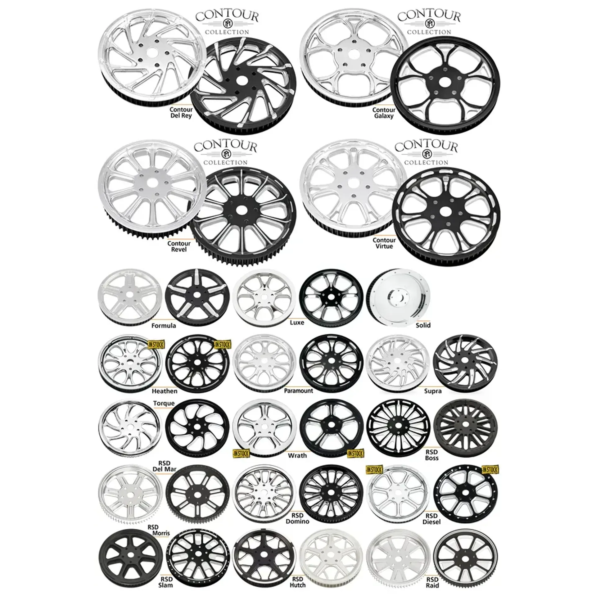 PM pulley 66Tx24mm CHROME