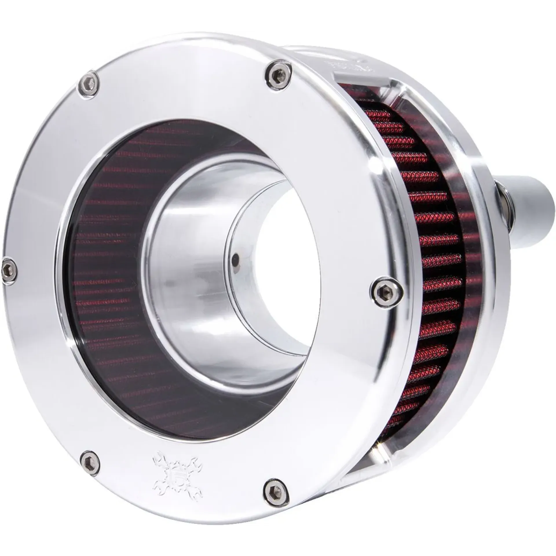 Air Cleaner – Ba Series – Raw – Clear Cover – Red – M8