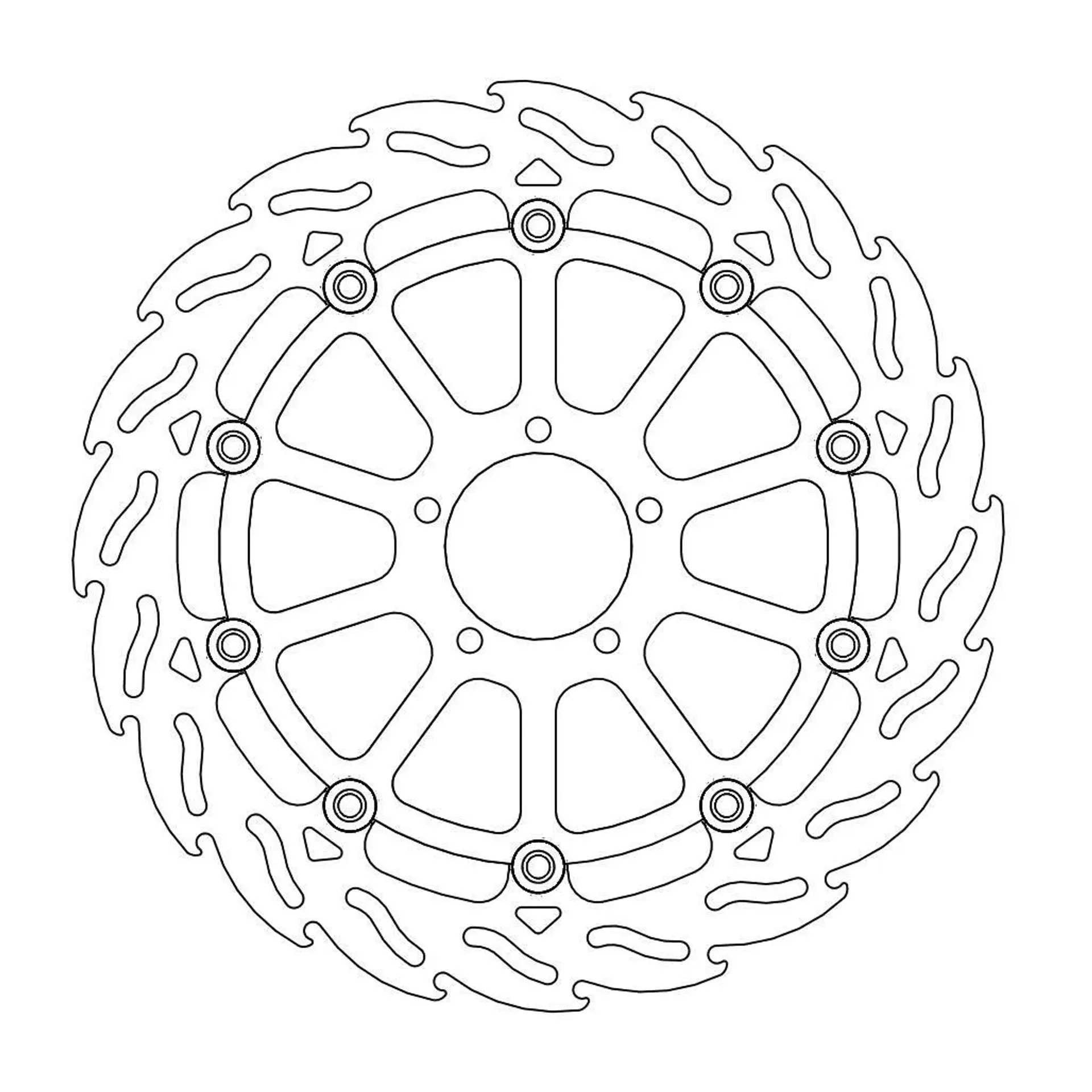 Brake Rotor Floating Flame