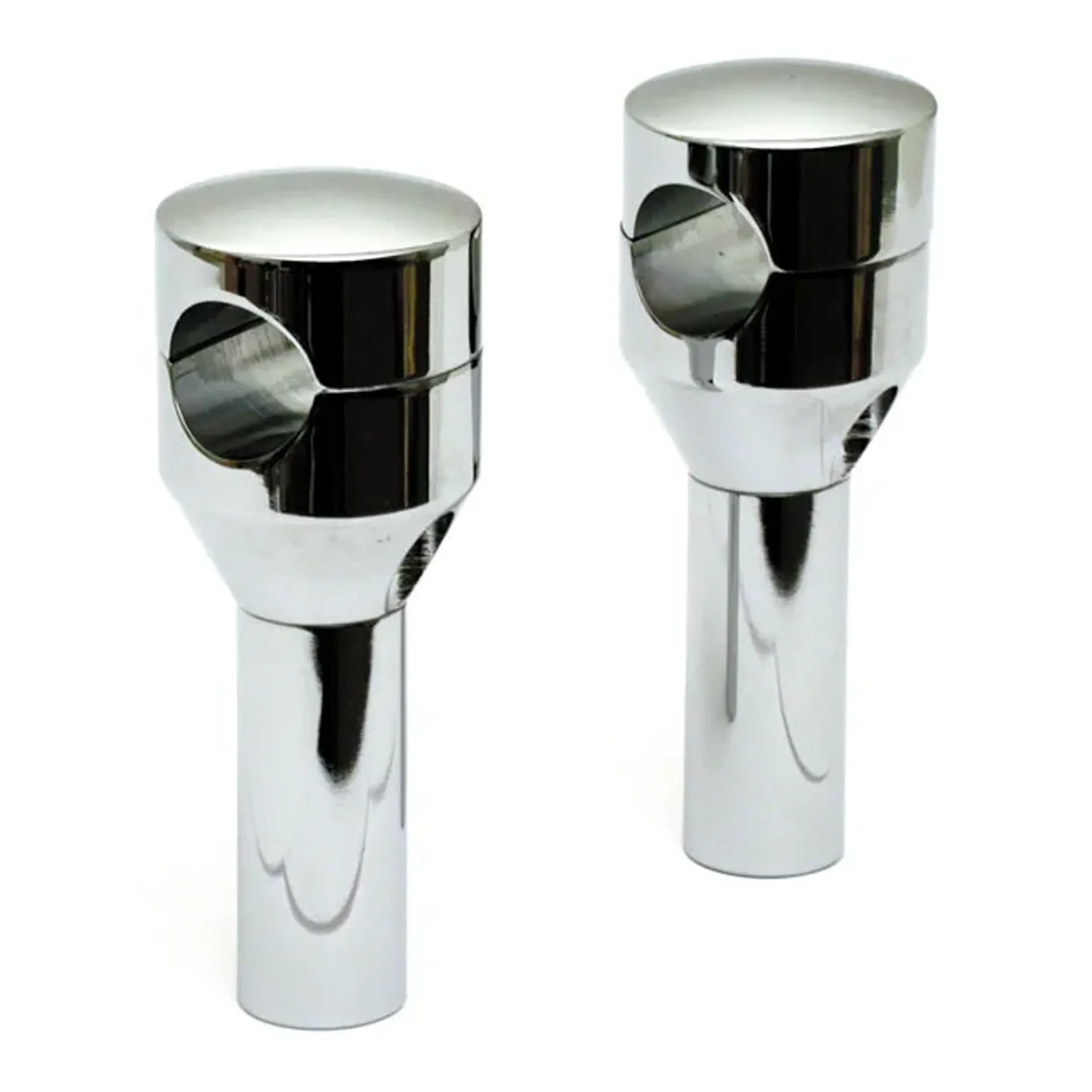 Glide riser set. 4" rise. Chrome