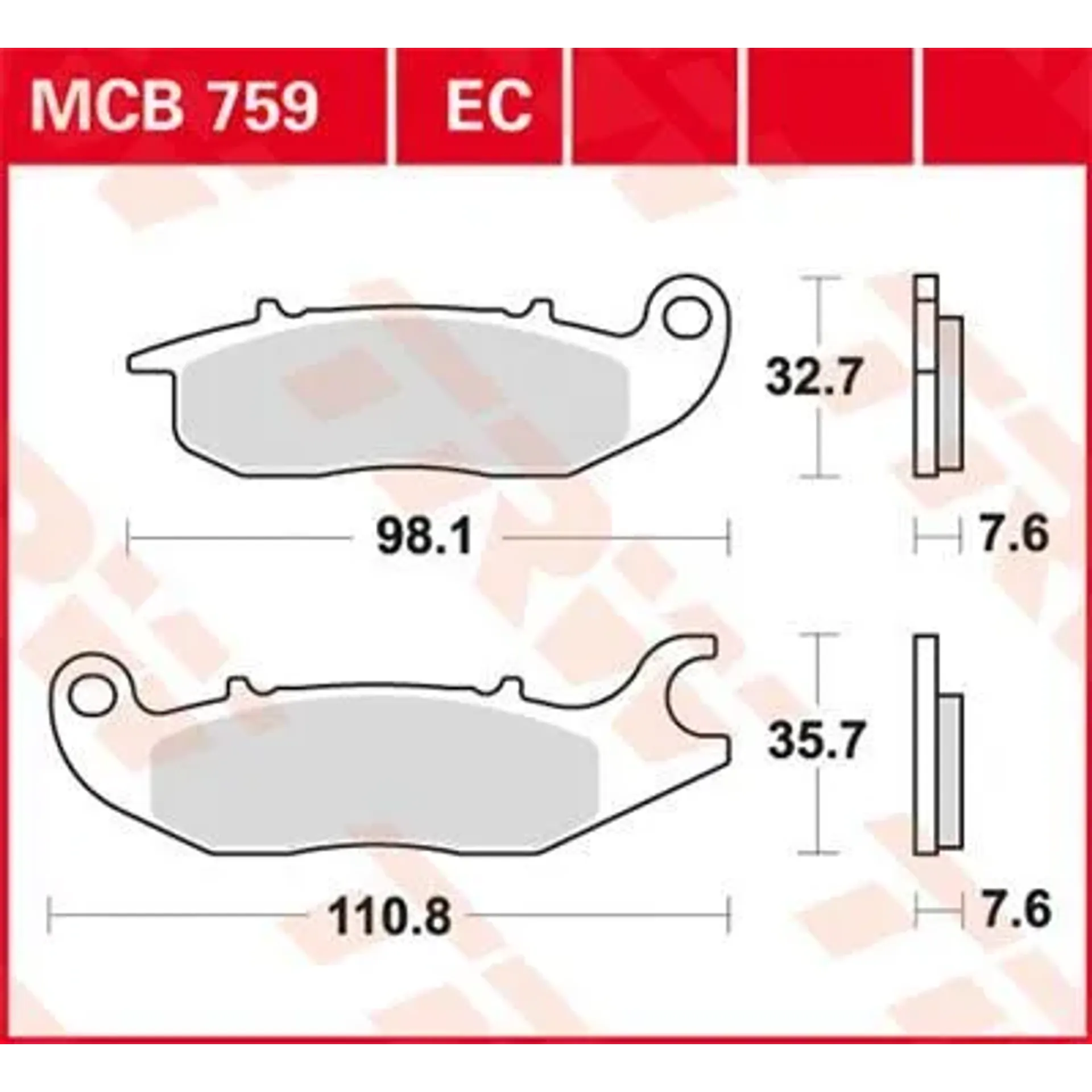 Brake Pad Organic Scooter -125