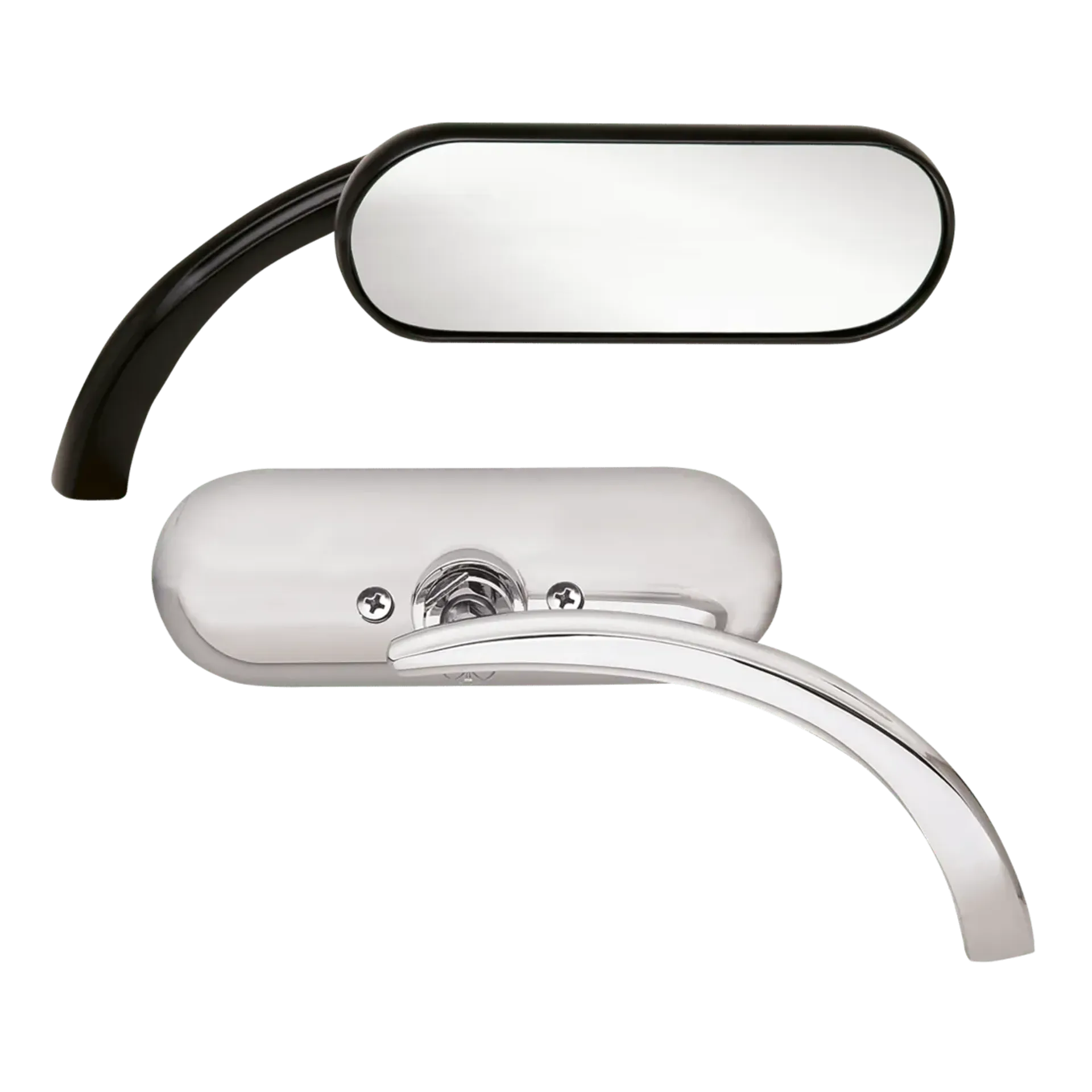 CHROME MINI OVAL MIRROR LEFT