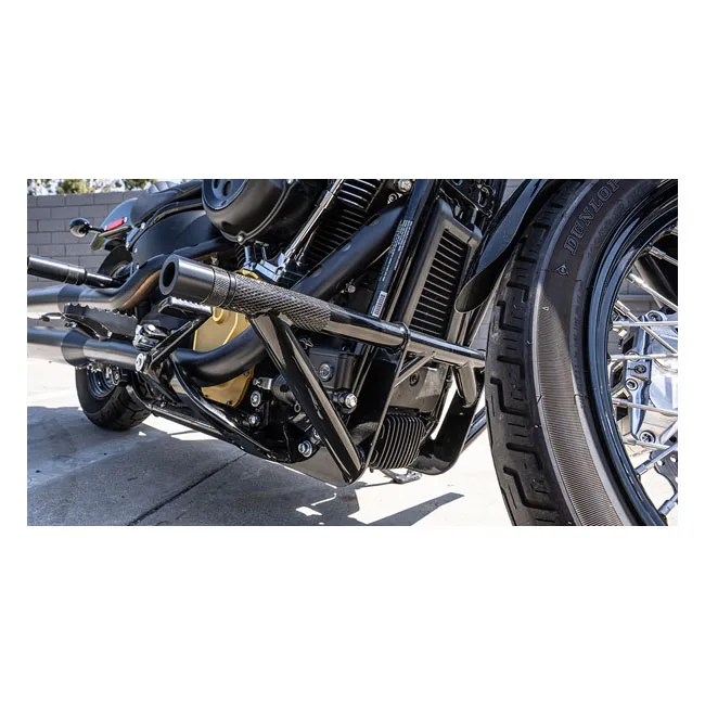 Burly Brand, Brawler crash bar kit M8 Softail. Front. Black - Afbeelding 3
