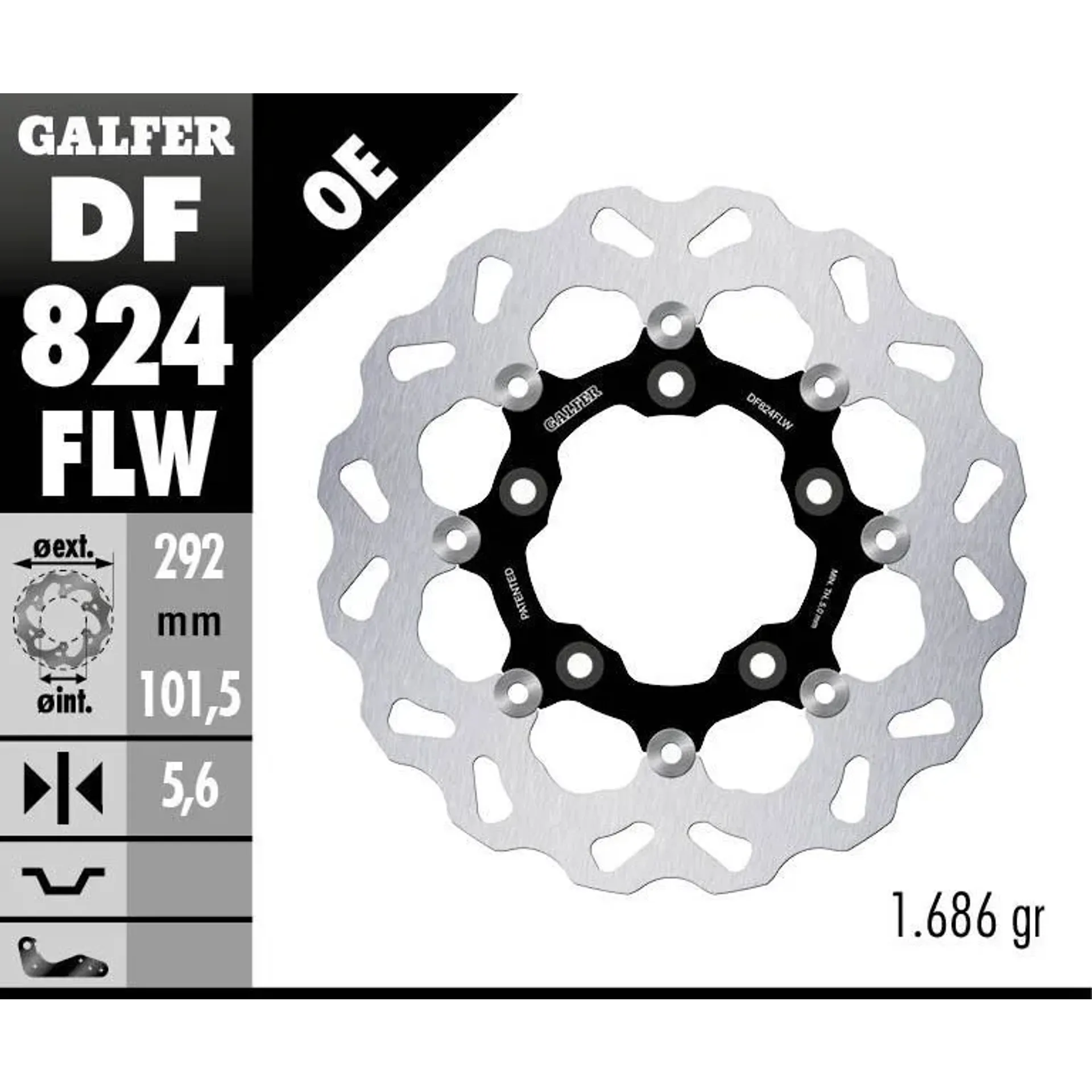 Brake Rotor Floating Wave Steel Center