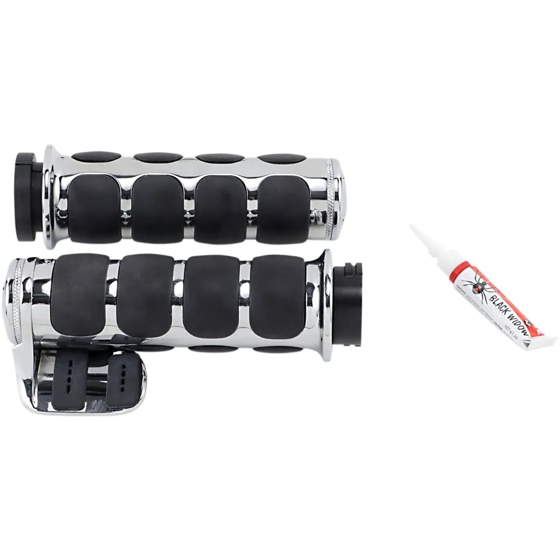 Iso-Grip For Dual Cable Throttle Chrome