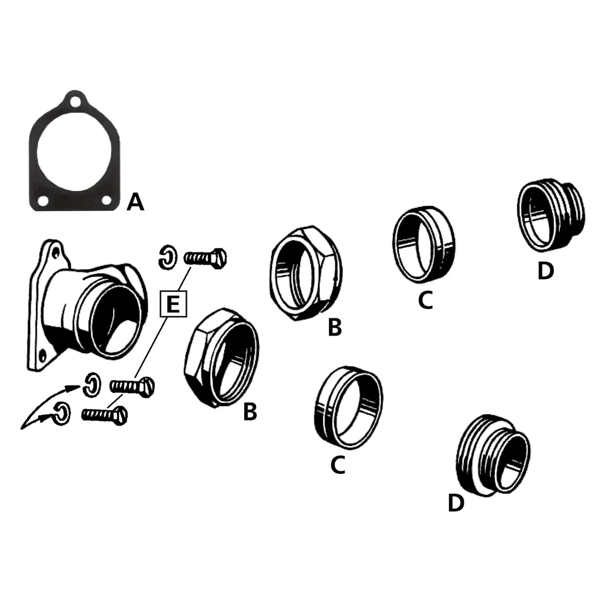 nipple, inlet, WLDR/UL