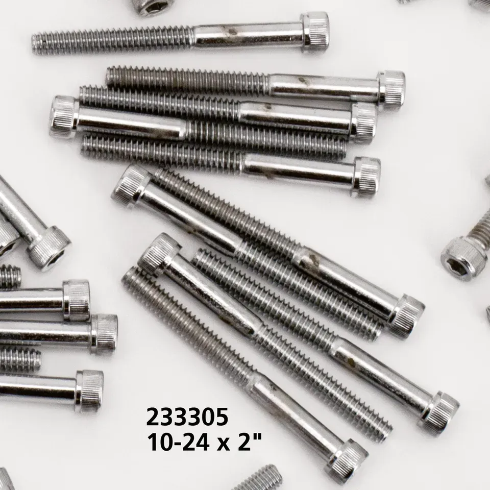 10pck Chrome allen screws 10-24x2 - Afbeelding 2