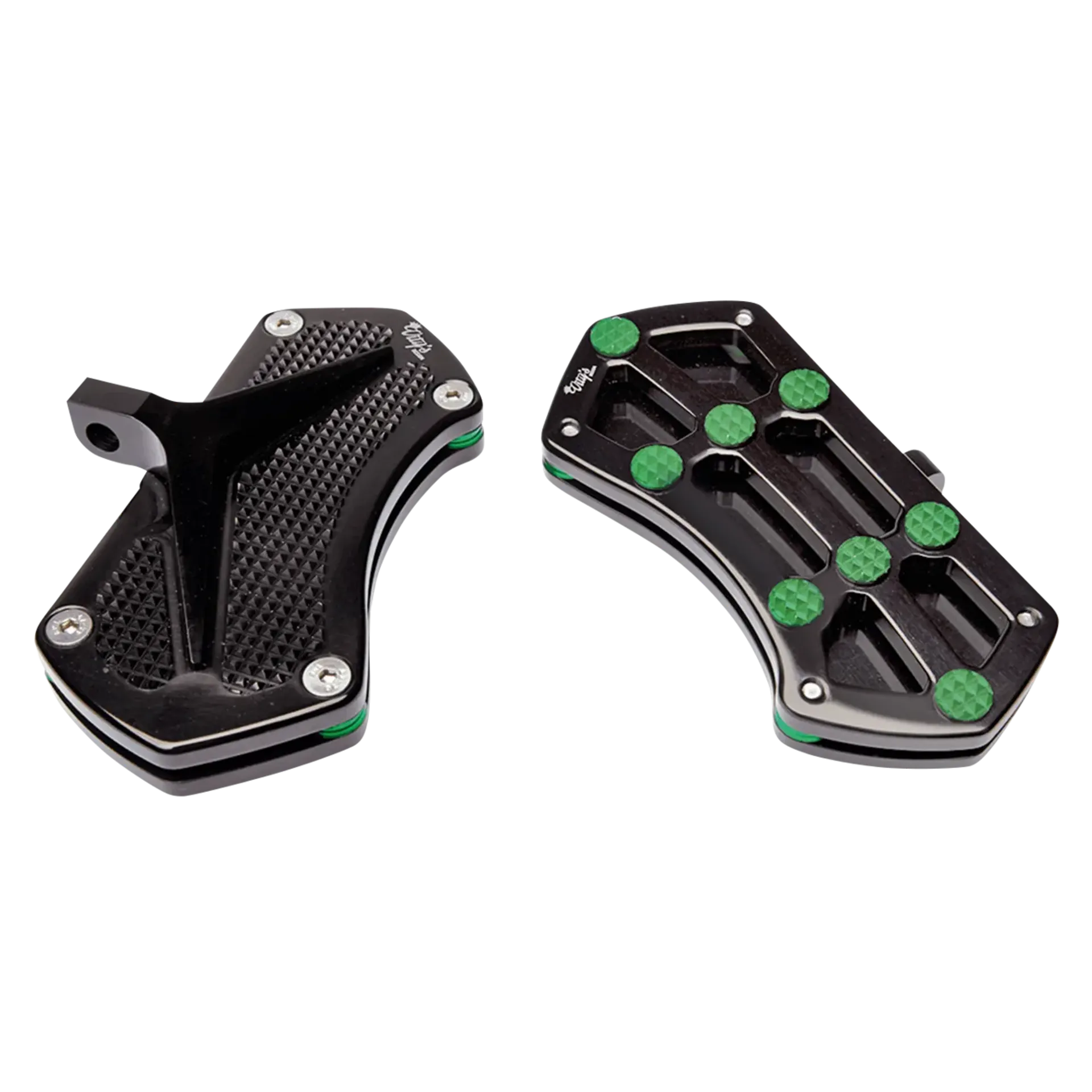 DIAMOND PSSNGR FLRBRD BLK W/ GEMS GREEN
