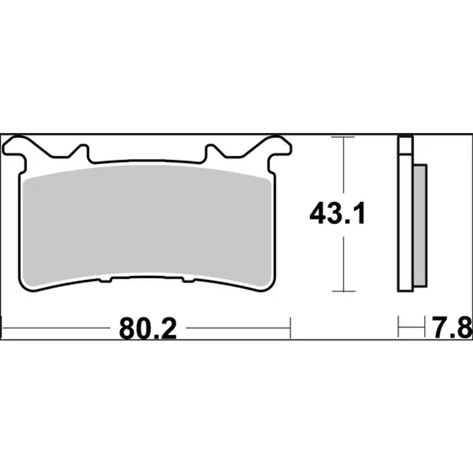 Brake pad sr sint fr