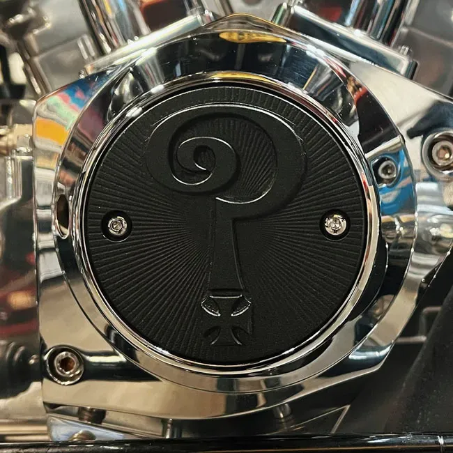 Indian Larry, %27%27Question Mark%27%27 2-hole point cover. Black