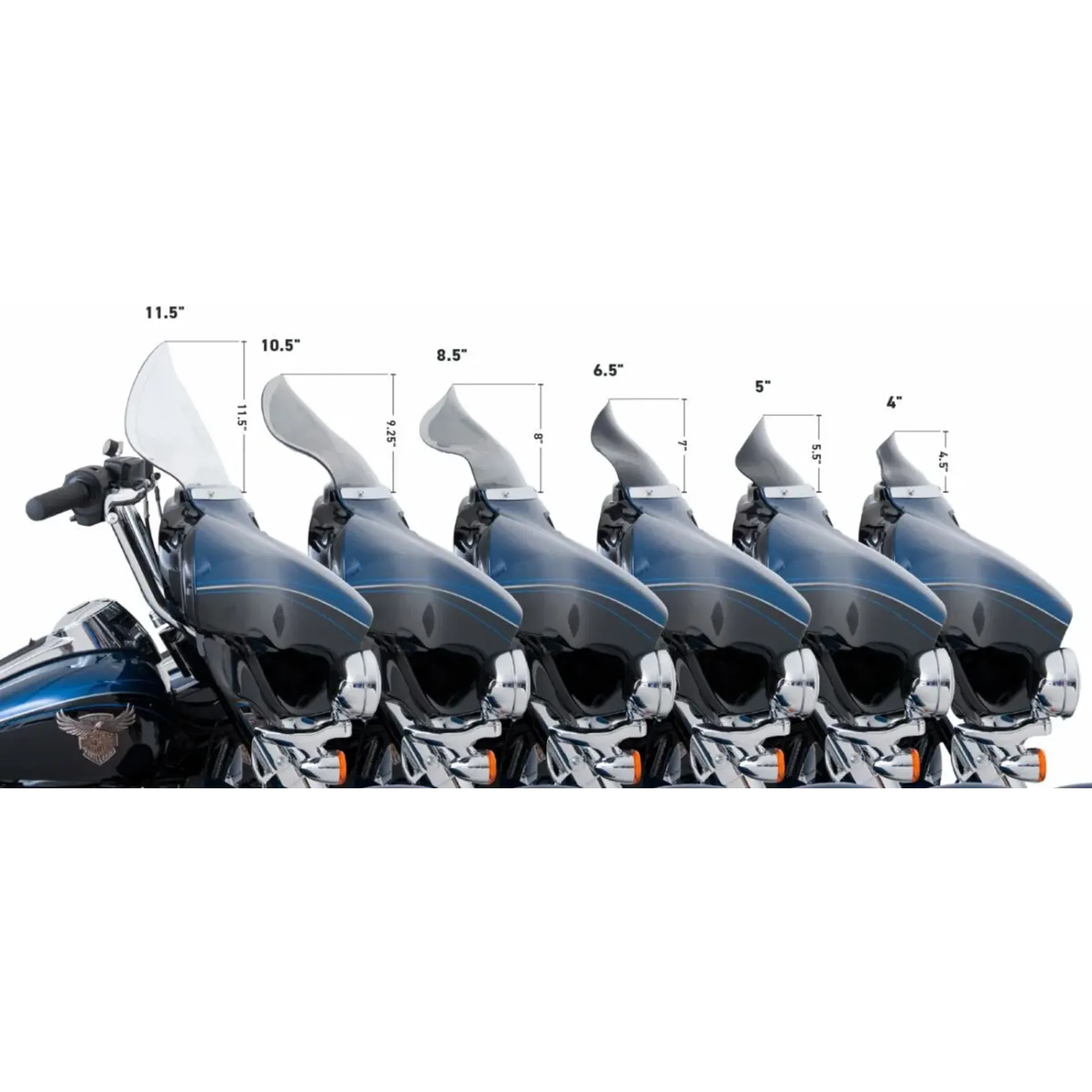 Windshield Flare Tall 10.5″ Flh Dark Smoke