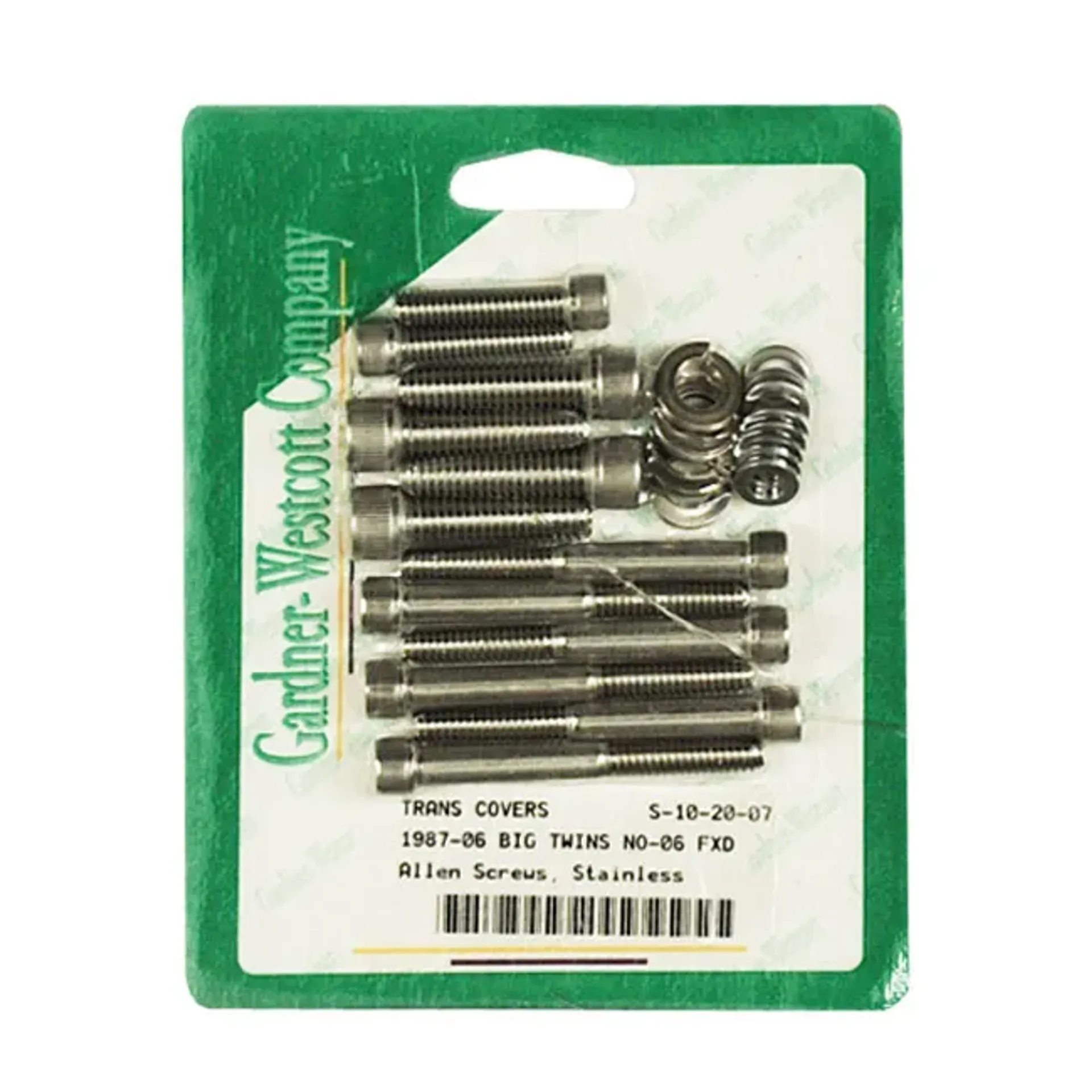 GW, transmission side cover screw kit. Stainless Allen head