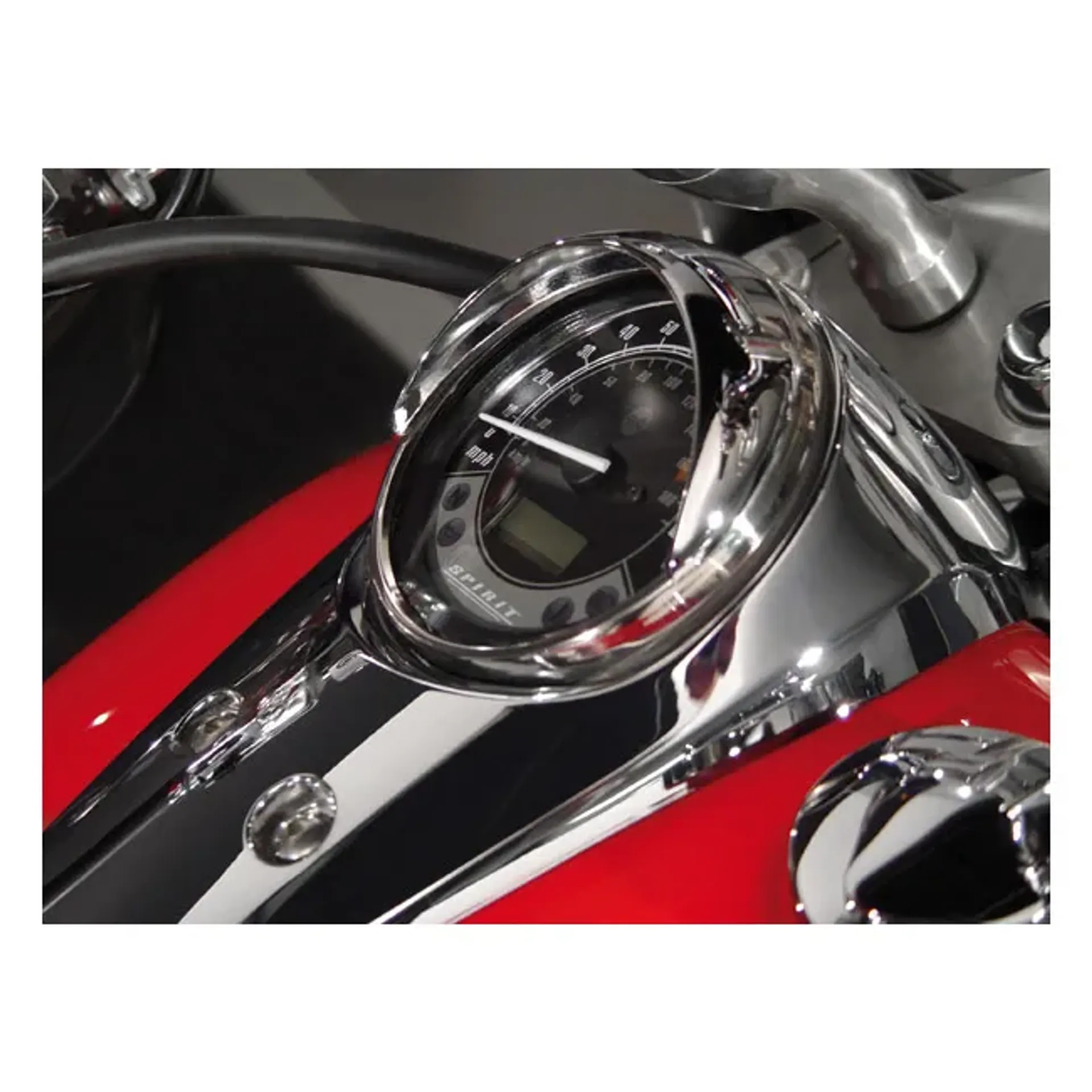 NC cast speedometer visor chrome
