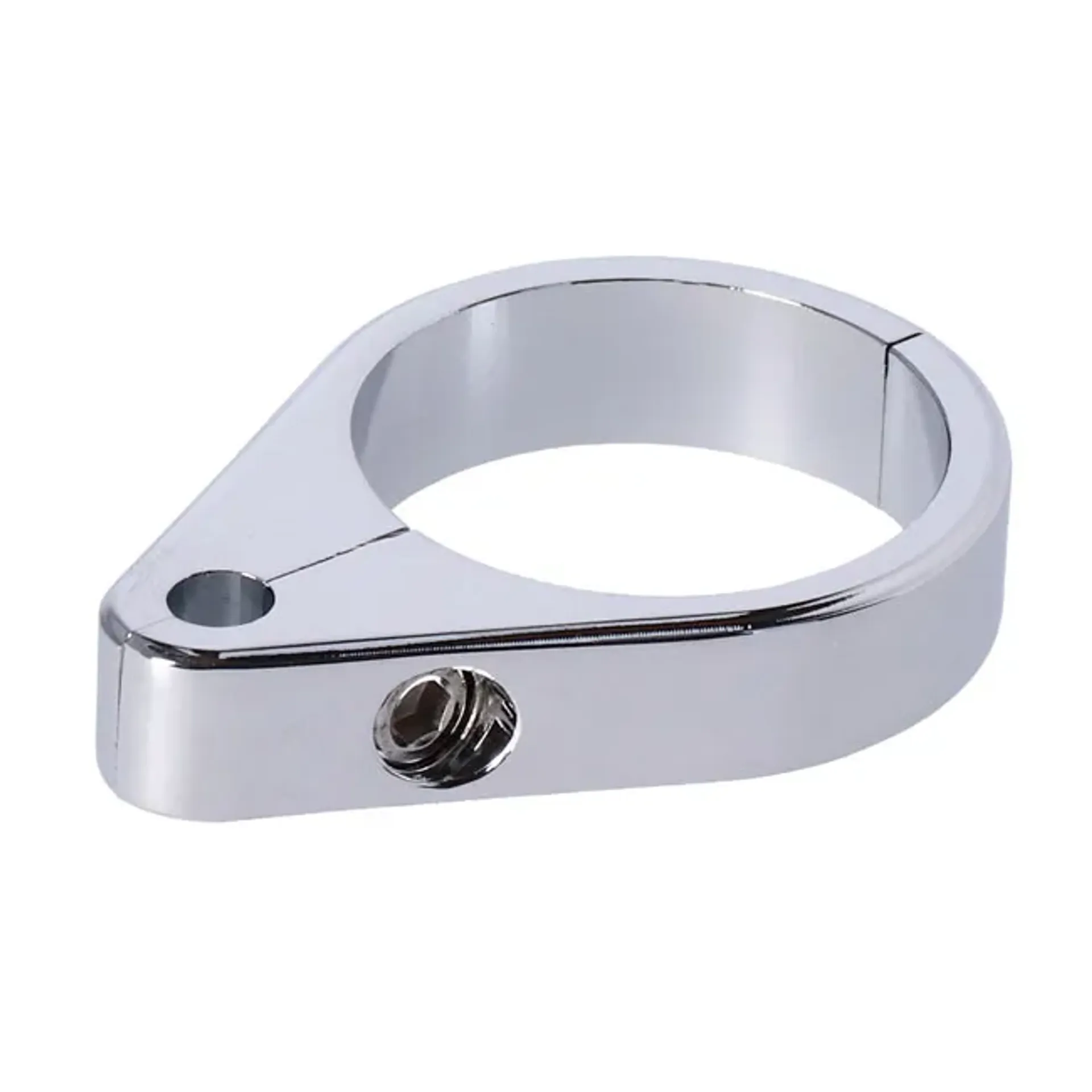 2-piece frame cable clamp. Throttle. Chrome