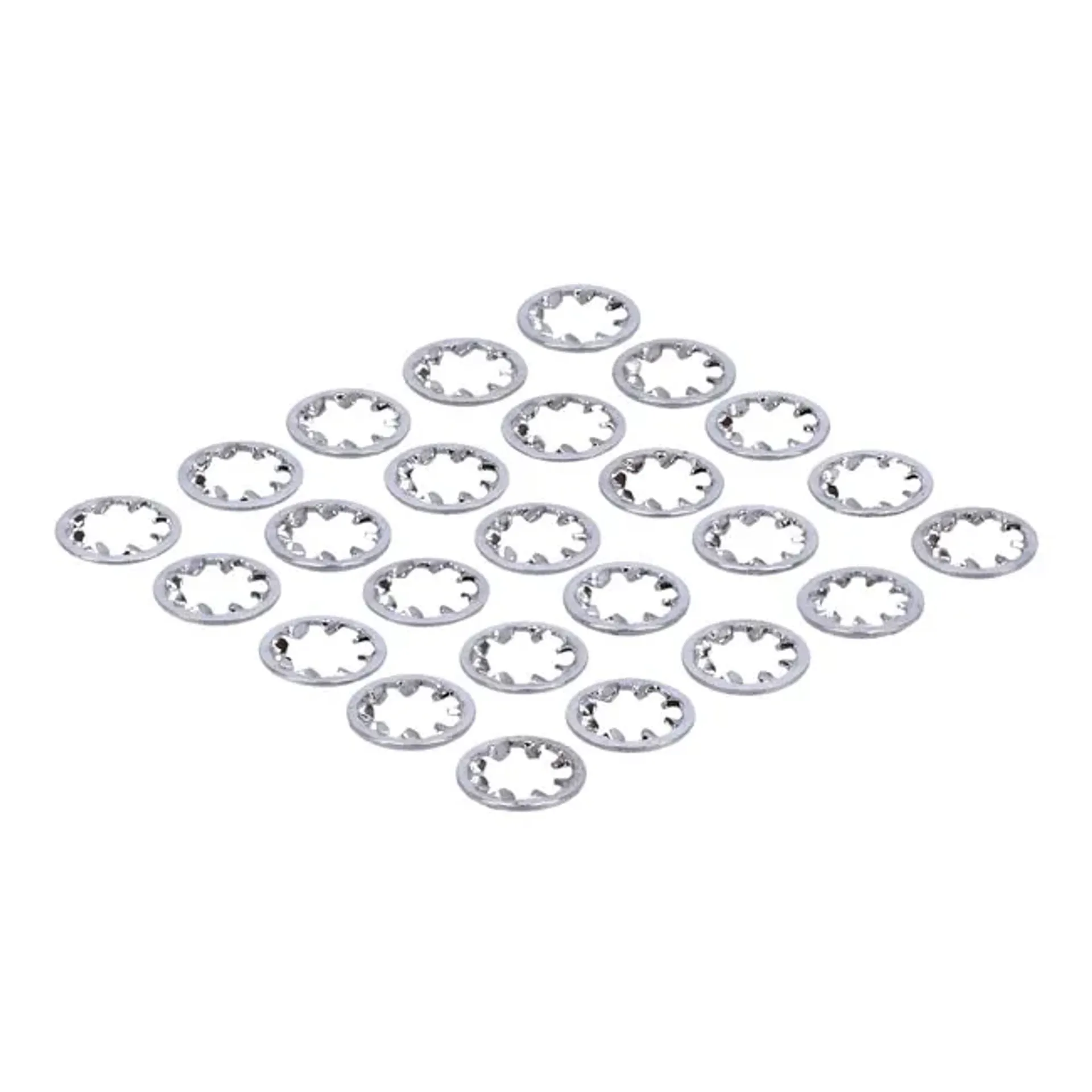Chrome internal lock washer, #12 - 25 pack