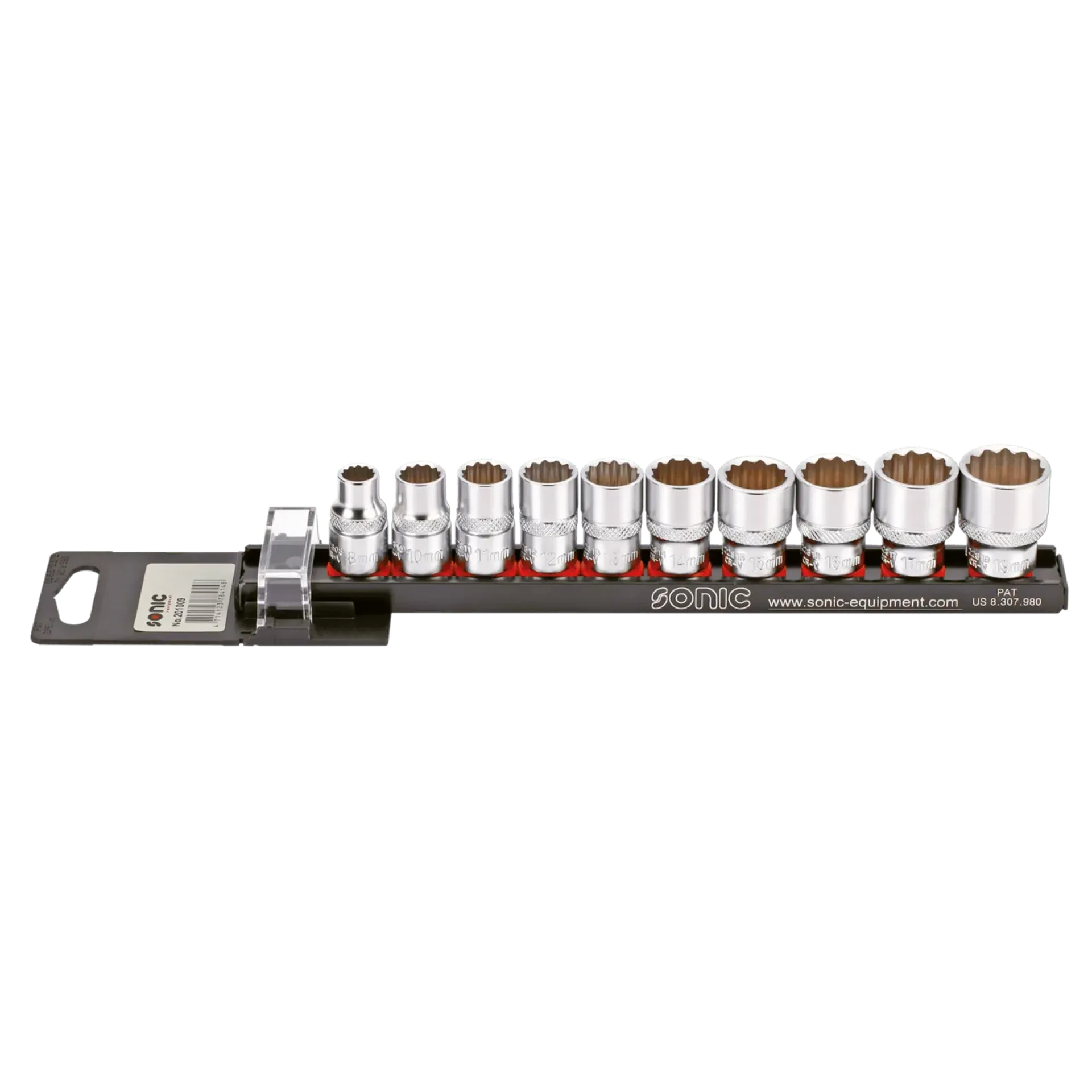 3/8″ Socketset 12-point metric 10PC on r