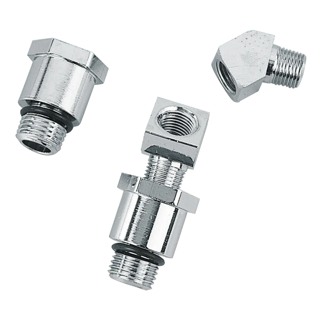 Chrome plated oil gauge fitting H-D 70up - Afbeelding 3
