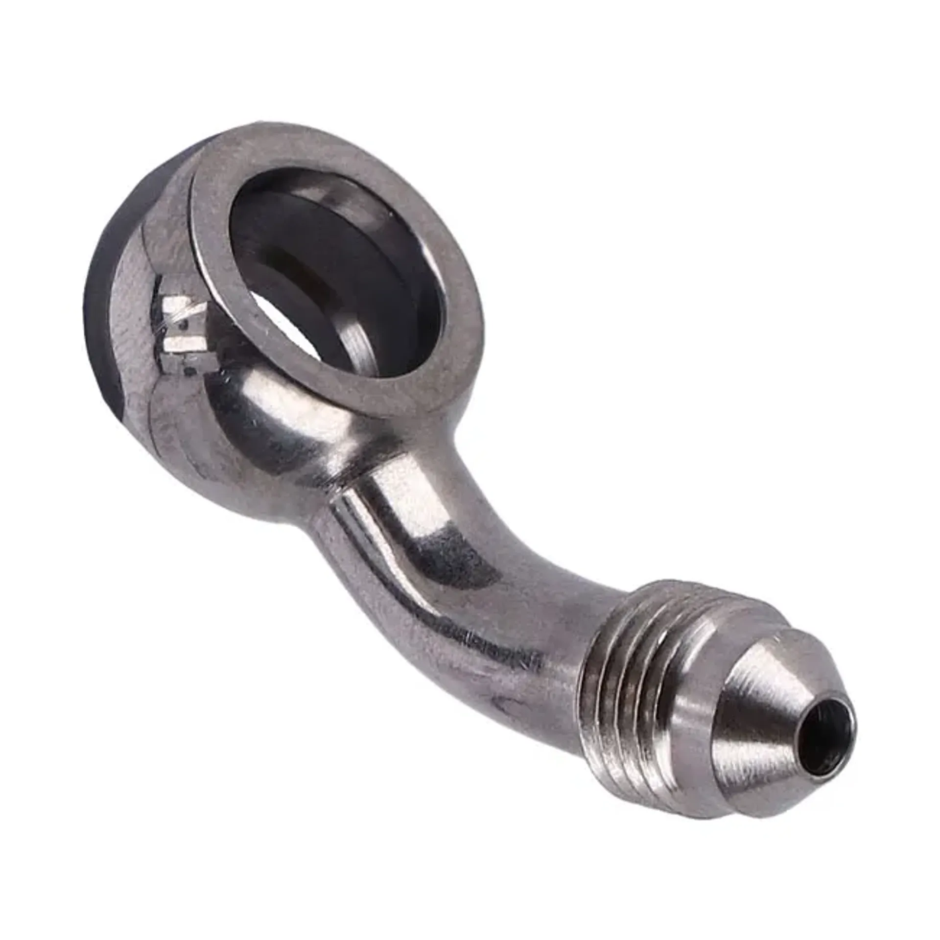 Goodridge, Slimline banjo fitting 3/8", 45 degrees. SS