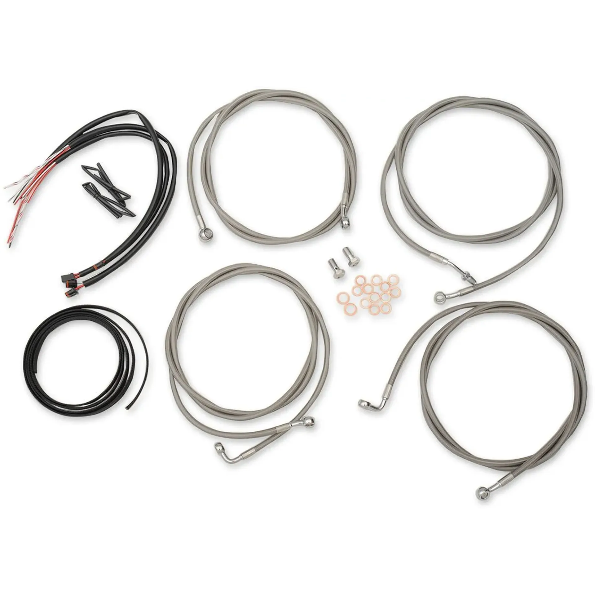 Handlebar Cable/Brake & Clutch Line/Wire Kits And Components / Stainless Steel / Natural