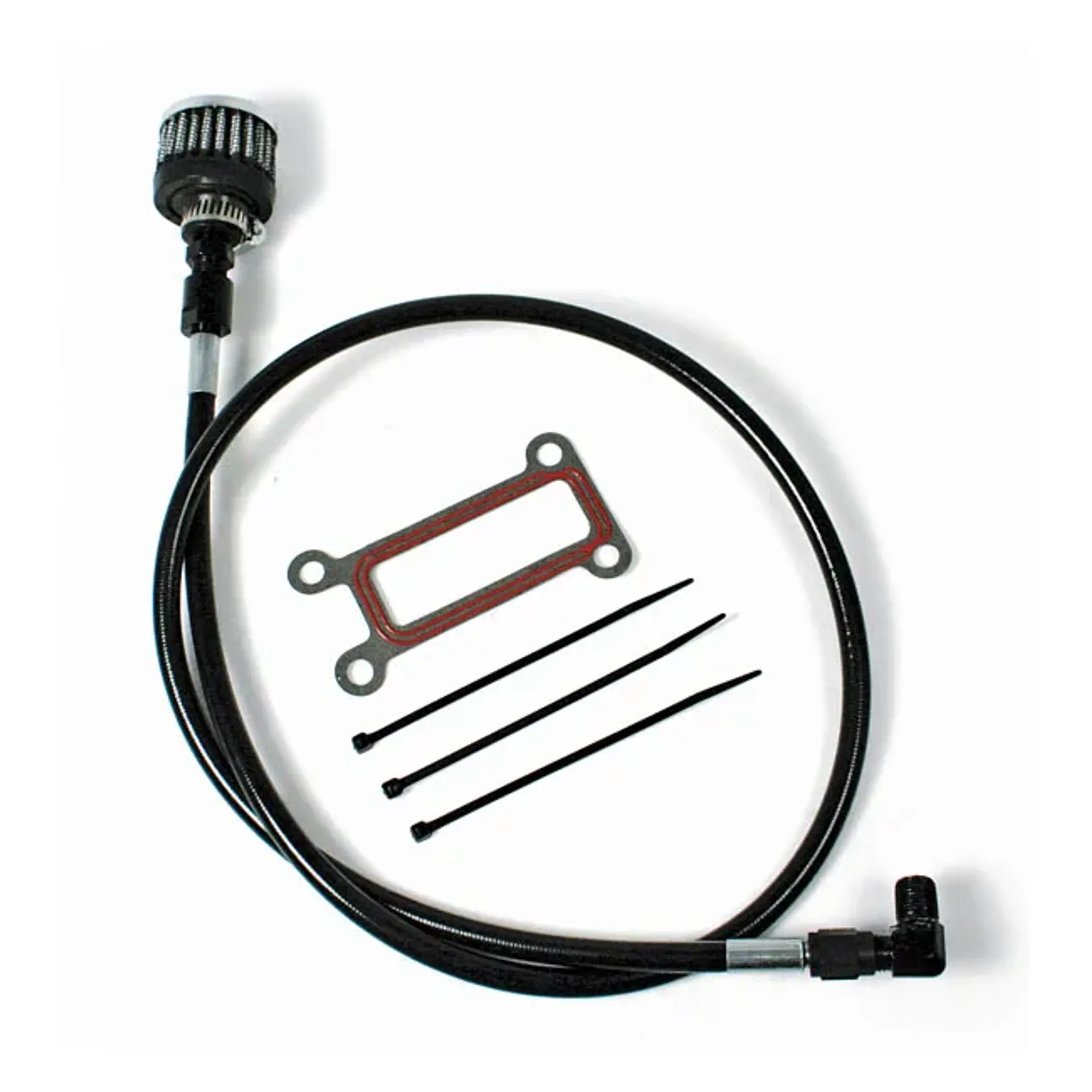 Feuling, oil tank breather kit. Black. Touring