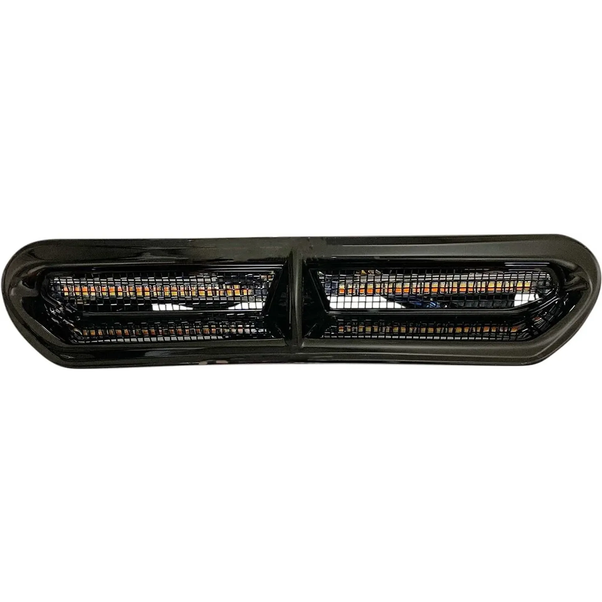 Led Vent Insert – Amber/White – Black W/ Black Mesh